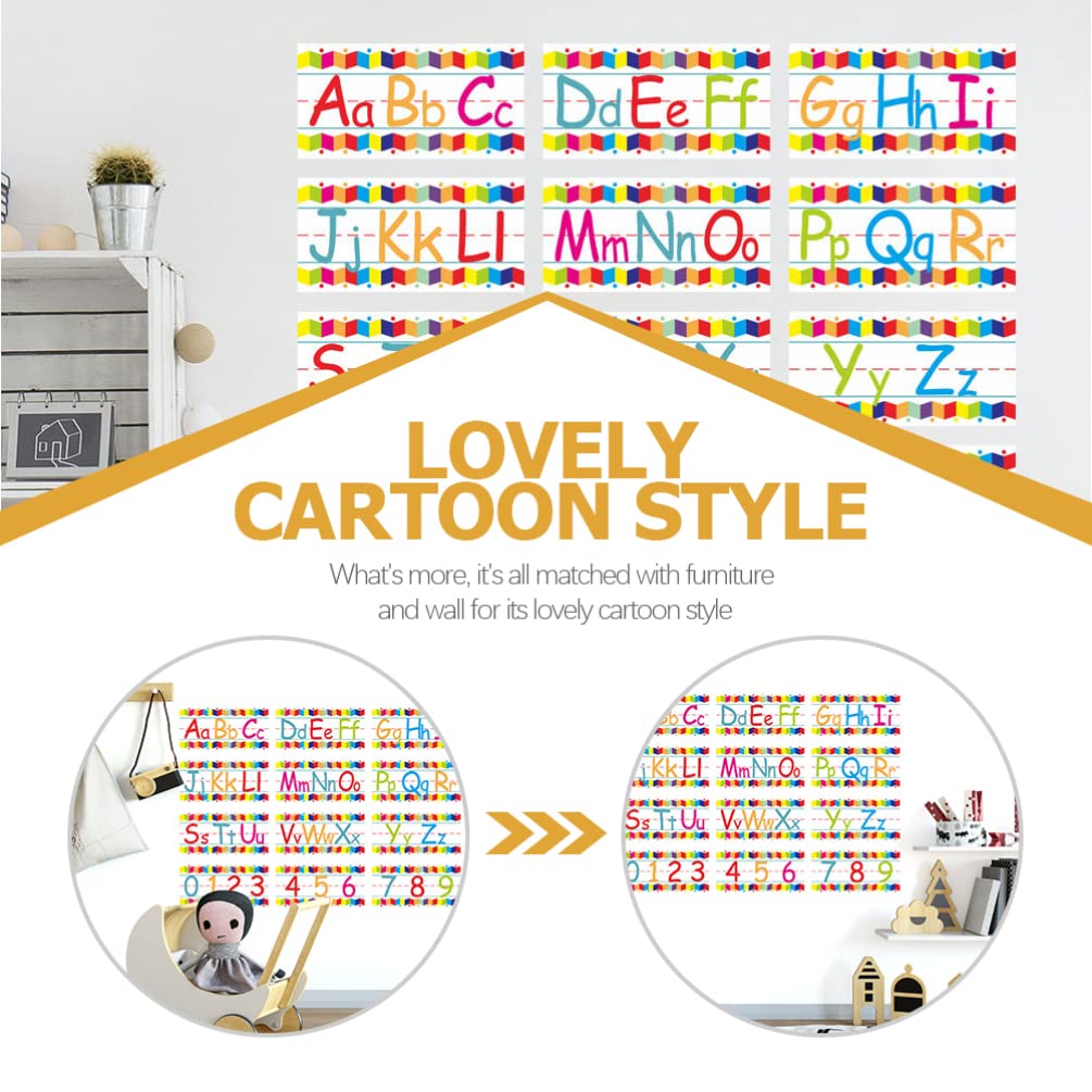 NUOBESTY Alphabet & Number Wall Stickers - 1 Set of Educational Letter Decals for Kids, Classroom & Nursery Room Decor - Perfect for Learning ABCs, Counting & Home Schooling Activities