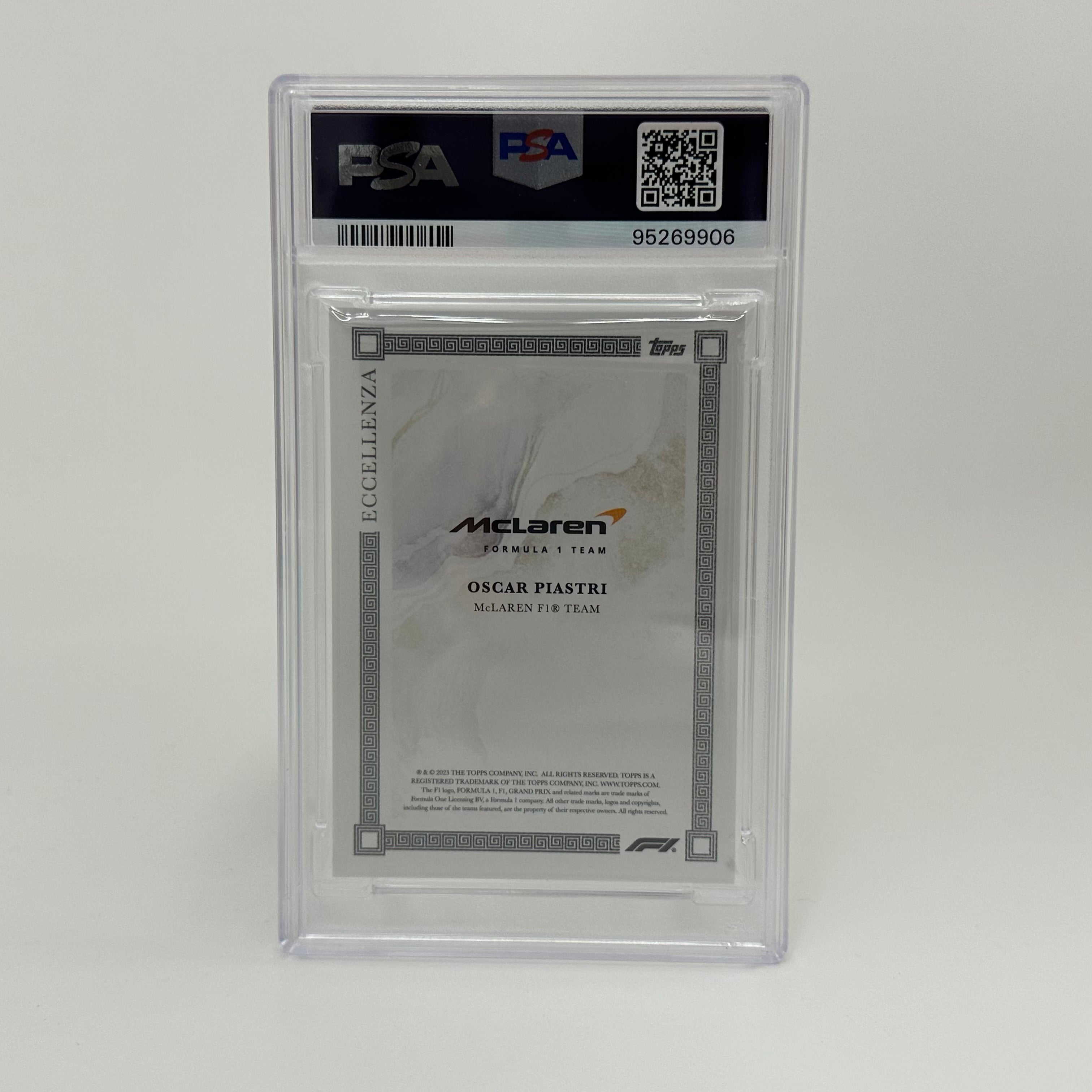 PSA 10 Oscar Piastri 2023 Topps Eccellenza F1 Trading Card - Rare Collectible for Formula 1 Fans & Sports Memorabilia Enthusiasts - Perfect for Display, Investment, and Gifting