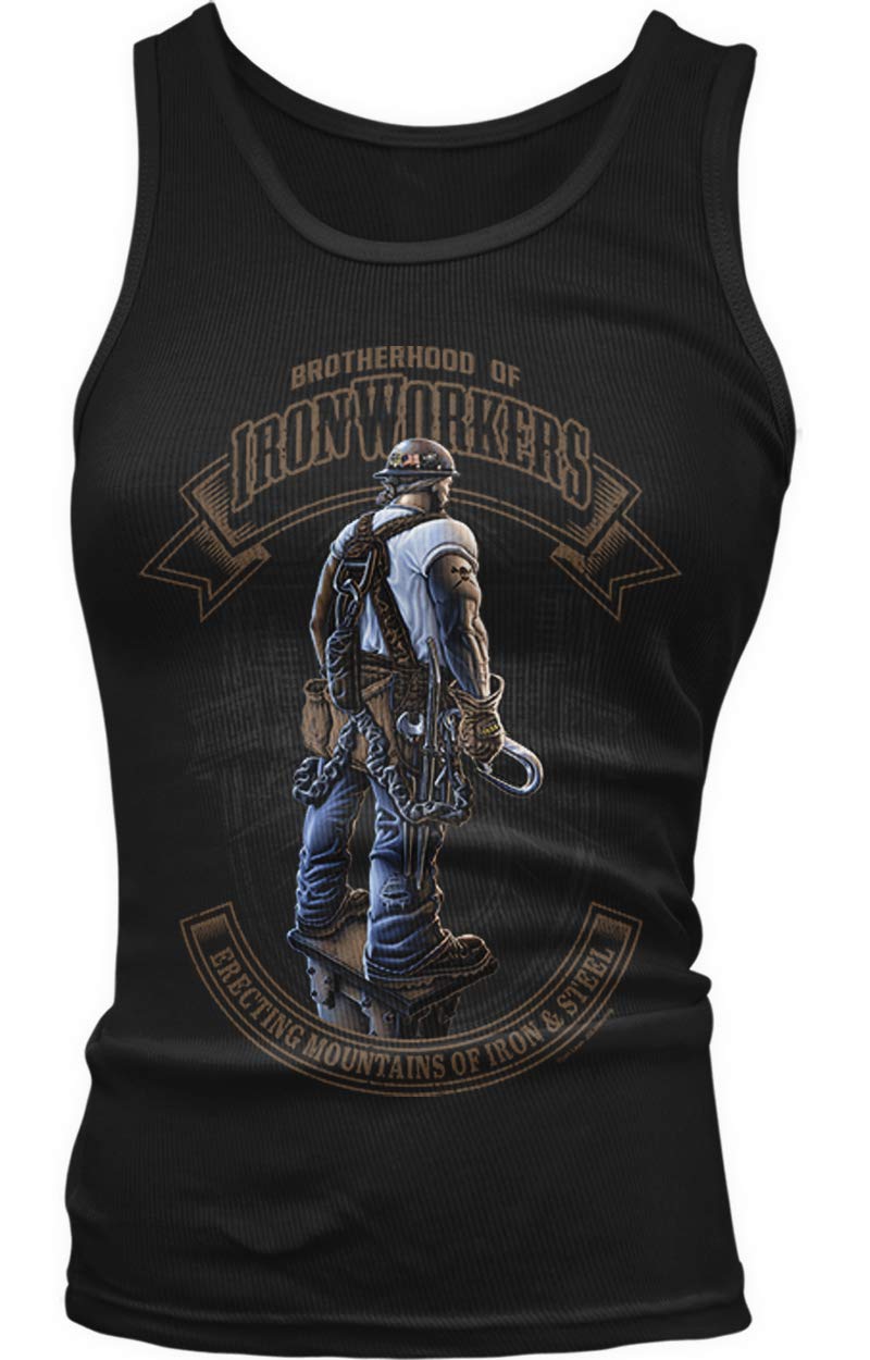 Amdesco Junior's Brotherhood of Iron Workers Tank Top - Comfortable Cotton Sleeveless Shirt for Construction Workers & Laborers - Perfect for Job Sites, Union Events & Hot Weather Work