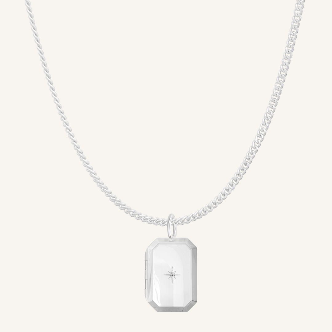 Bevel Photo Locket Necklace - Personalized Engraved Heart Pendant for Women - Perfect for Anniversaries, Valentine's Day & Memorial Gifts