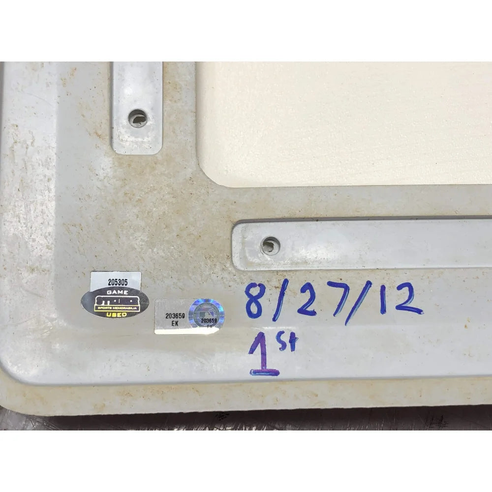 Authentic Derek Jeter Game-Used NY Yankees Base with Steiner COA - MLB Memorabilia 8/27/12 - Perfect for Yankees Fans, Sports Collectors & Man Cave Decor