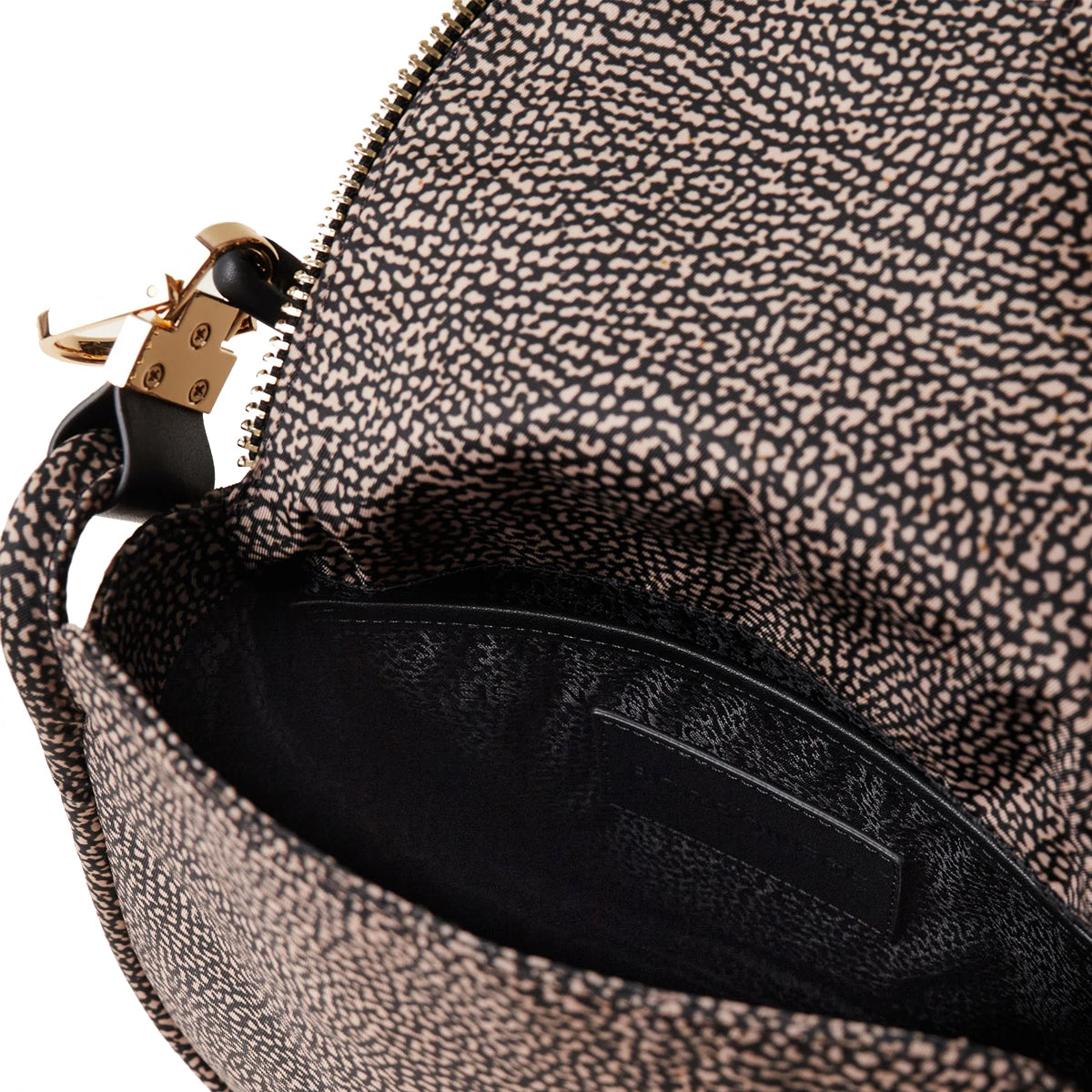 Borbonese Hobo Horseback Small Handbag in OP Naturale Nero Leather - 924859I15 - Perfect for Everyday Use and Casual Outings