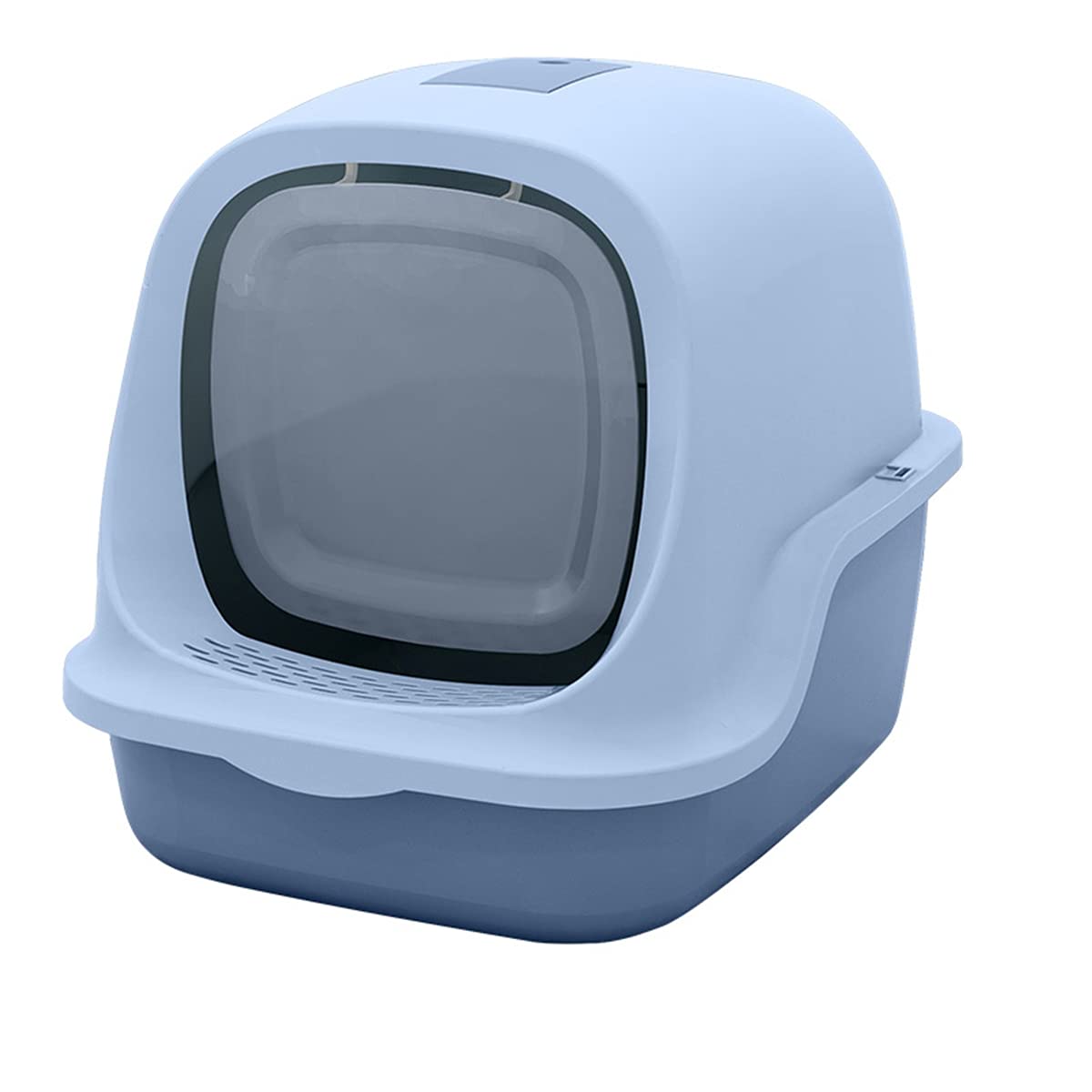 YEstge Large Covered Cat Litter Box with Lid - 49x38x39cm Blue - Odor Control Cat Toilet for Indoor Cats - Perfect for Small Spaces & Multi-Cat Homes