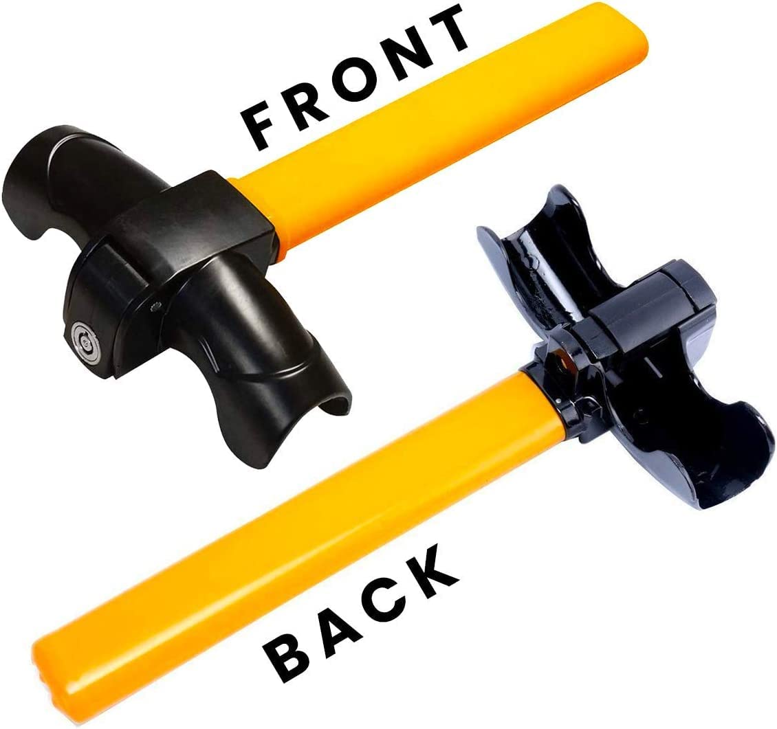 Zento Universal Steering Wheel Lock – Anti-Theft Car Security Device with Adjustable Length & Double Hook | Retractable Vehicle Protection for Cars, Trucks & SUVs | Perfect for Parking Security & Theft Prevention