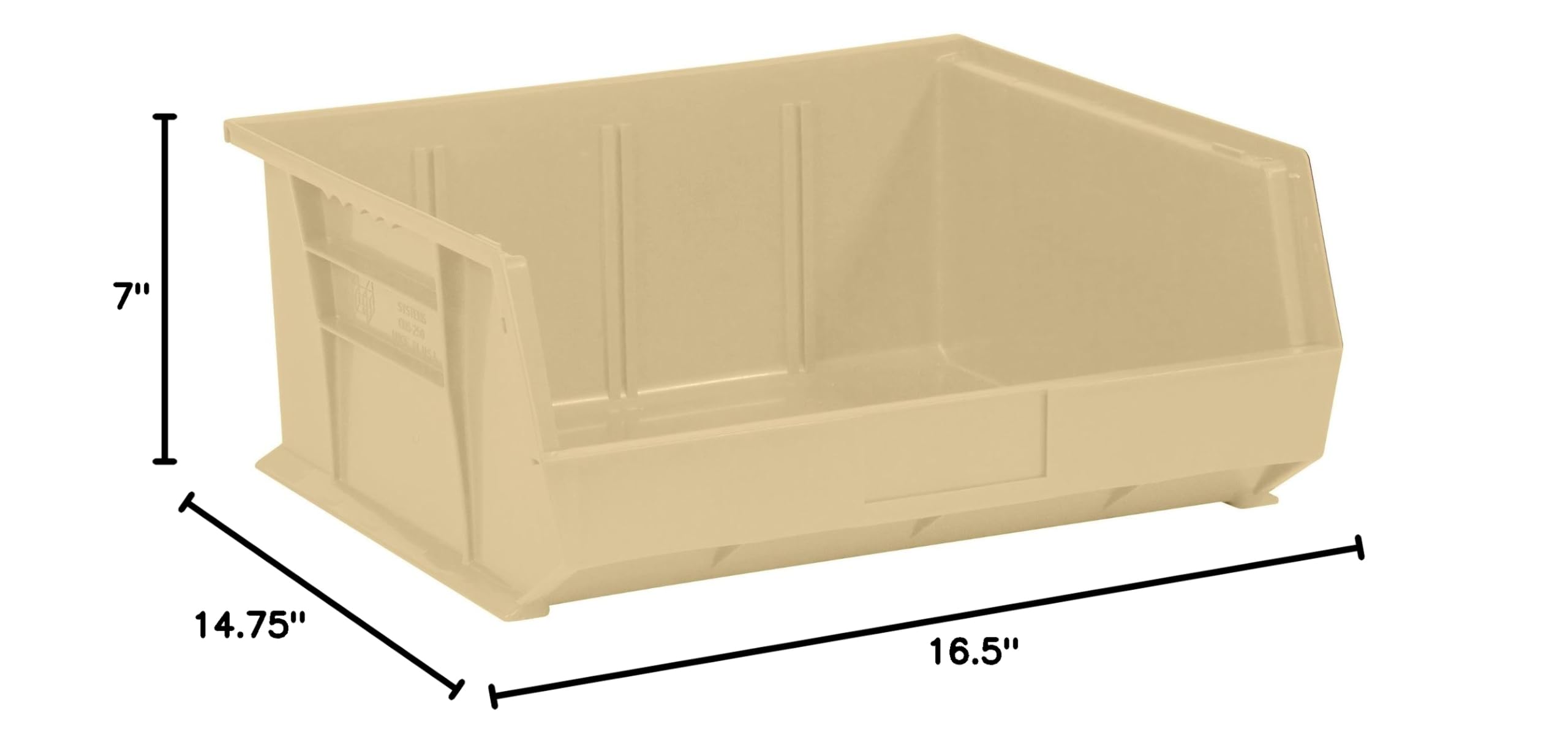 Aviditi 6-Pack Plastic Stackable & Hangable Storage Bins | 14.75