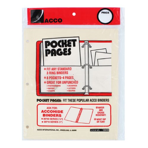 4 Pack Clear 3 Ring Binder Pocket Pages - Acid Free Plastic Sheet Protectors for Trading Cards, Photos & Documents - Perfect for Collectors, School & Office Organization