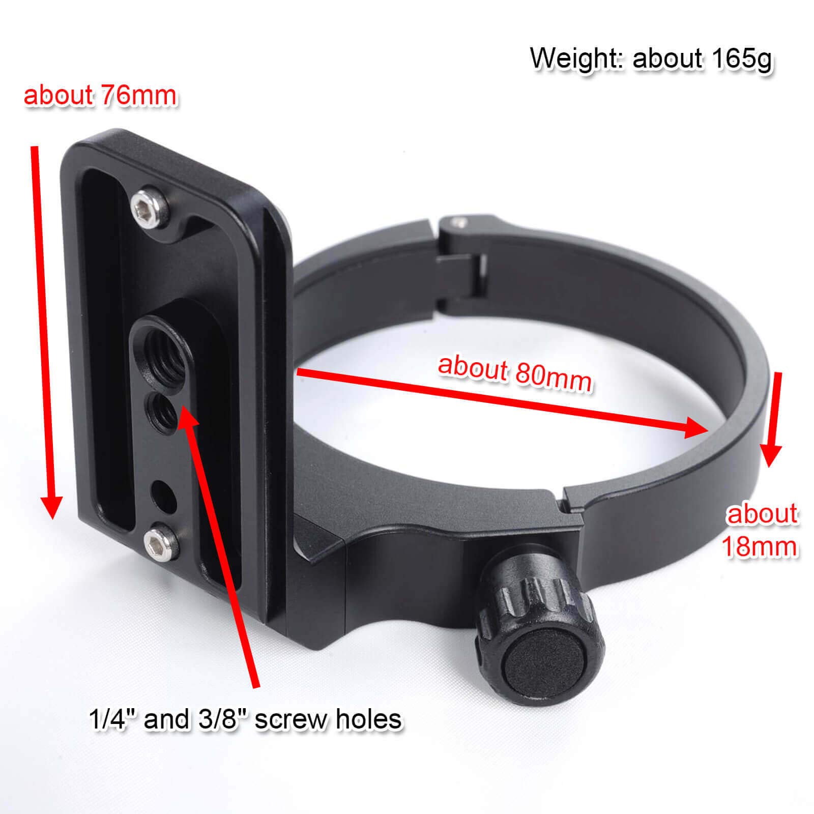 All-Metal Tripod Mount Ring Collar for Canon EF 28-300mm f/3.5-5.6L IS USM & 70-300mm f/4-5.6L IS USM Lenses - Arca-Swiss Quick Release Plate with 1/4