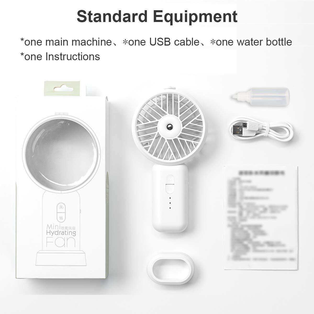 Neveika Portable Handheld Fan with 3 Speed Settings - Compact Personal Evaporative Air Cooler & Humidifier for Office, Dorm, Nightstand (Rose Pink) | Perfect for Home, Travel, Outdoor Activities & Hot Summer Days
