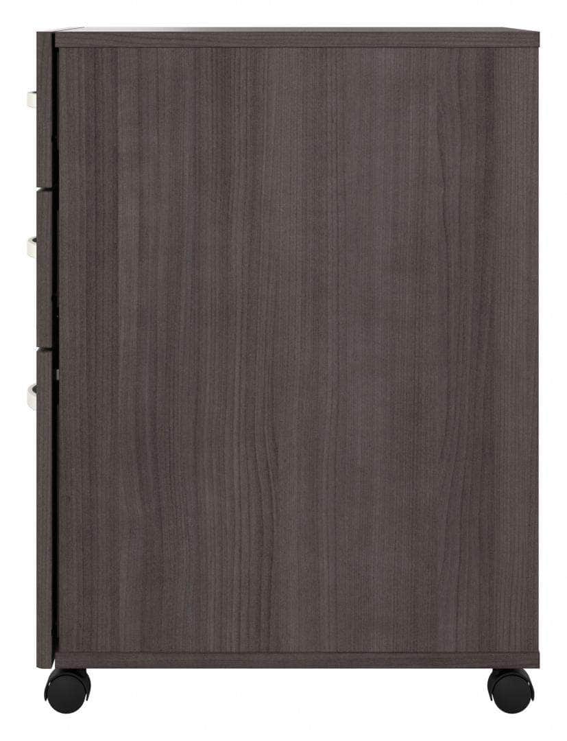Zaniah 3-Drawer Mobile File Cabinet with Locking Wheels - Black, White, Gray (3 Colors) - Perfect for Office, Home, or School Organization and Document Storage