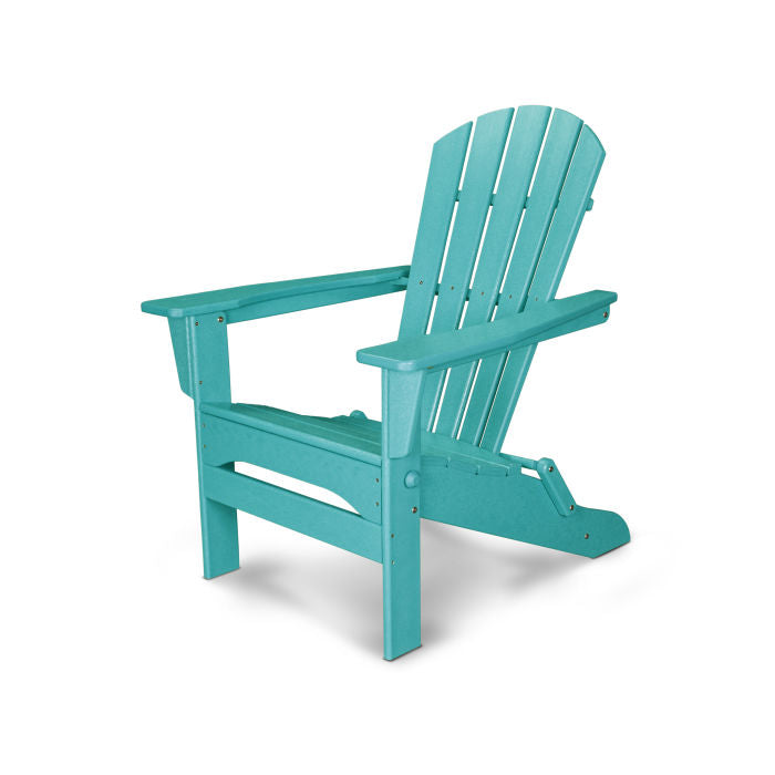 POLYWOOD Palm Coast Folding Adirondack Chair - Outdoor Patio Furniture, Weather-Resistant & Durable - Perfect for Poolside, Beach, Deck, and Garden Relaxation