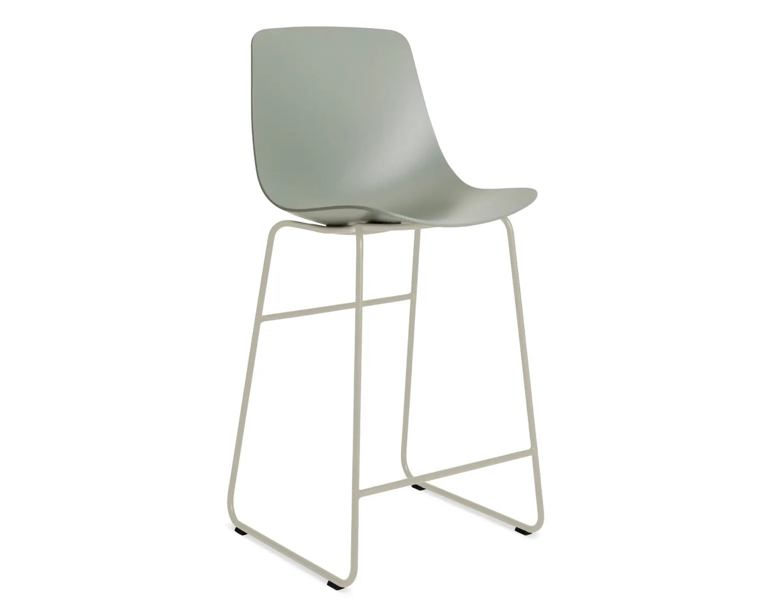 Clean Cut Counter Stool with Sled Leg - Modern Kitchen Bar Stool for Dining & Entertaining - Perfect for Home, Cafe & Restaurant Use
