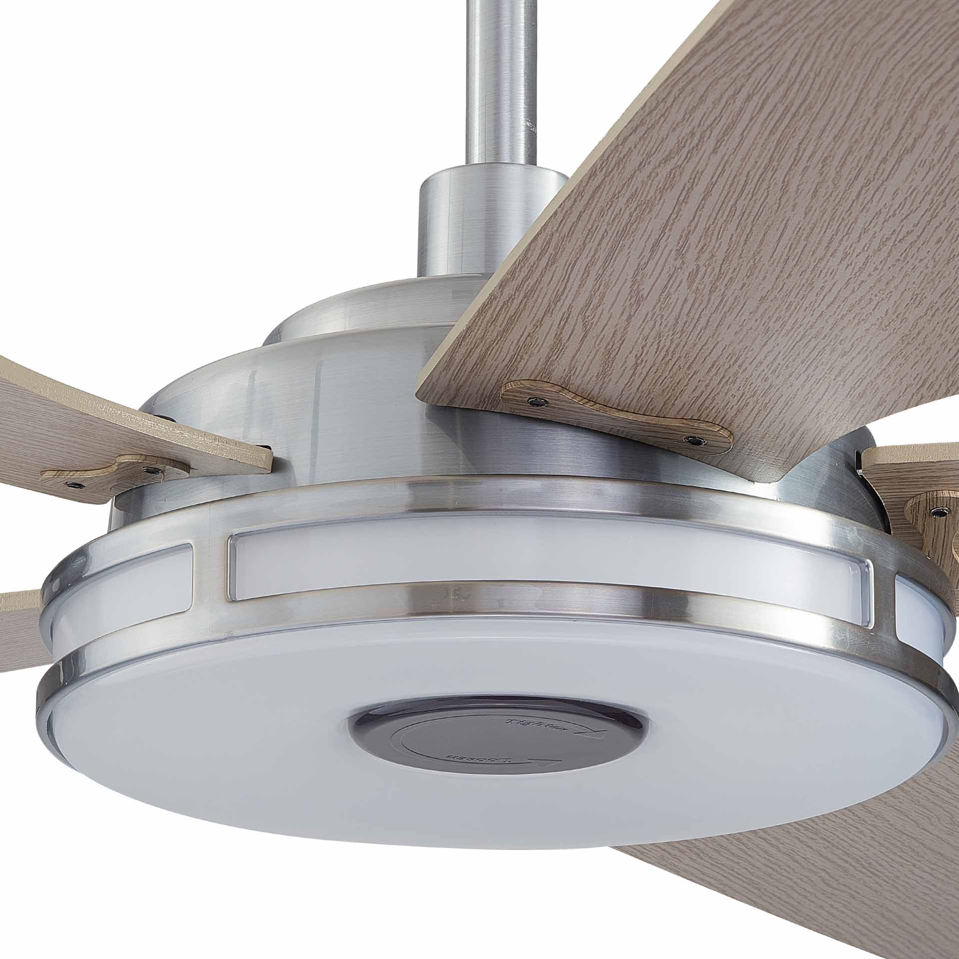 52 Inch Explorer Smart Fan with LED Light & Remote Control - Perfect for Outdoor Patio, Indoor Living Room & Bedroom Cooling