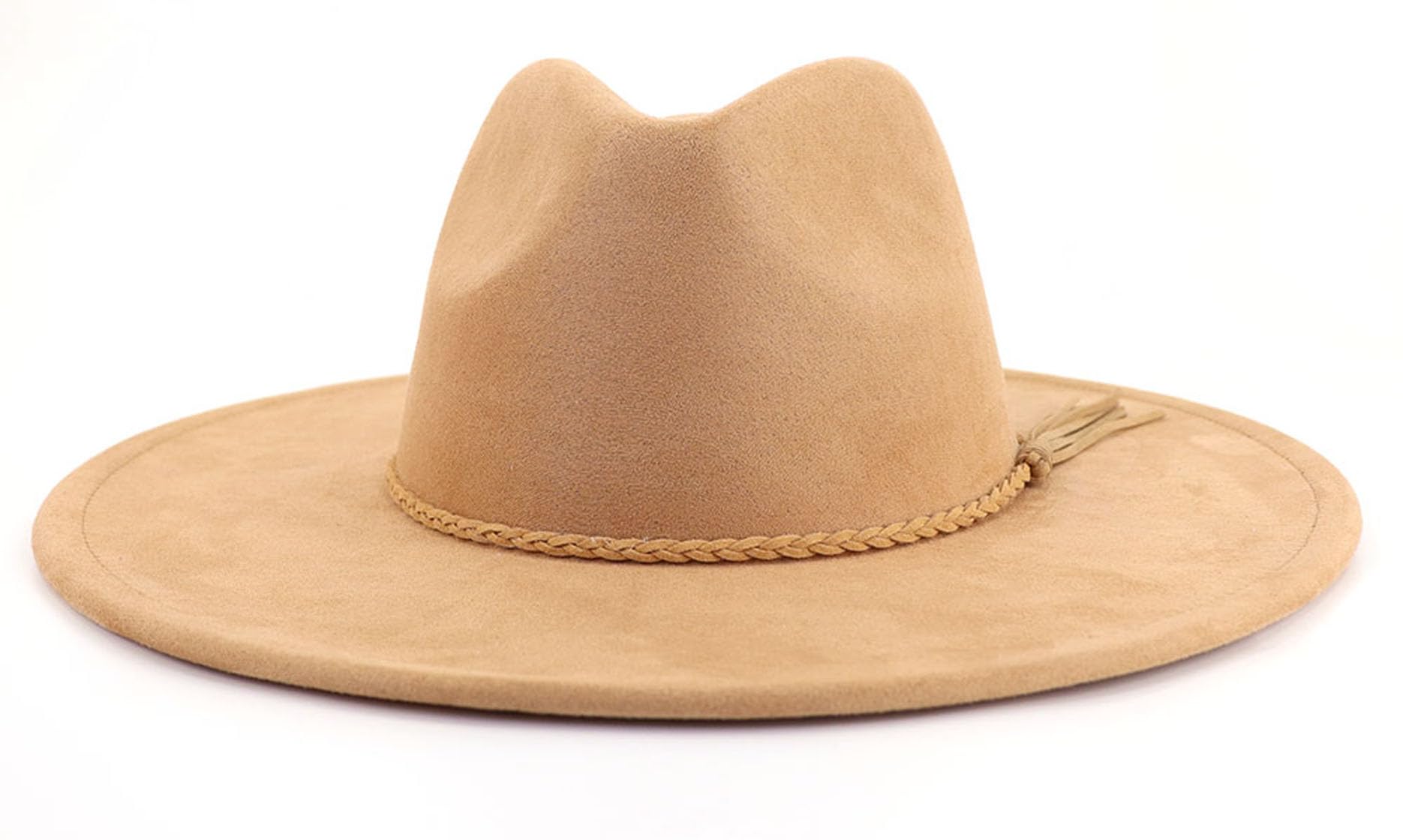 Stylish LIDHAY Wide Brim Fedora Hat for Women & Men - Western Suede Felt Panama Rancher Hat - Perfect for Outdoor Activities, Beach Vacations, and Fashion Events