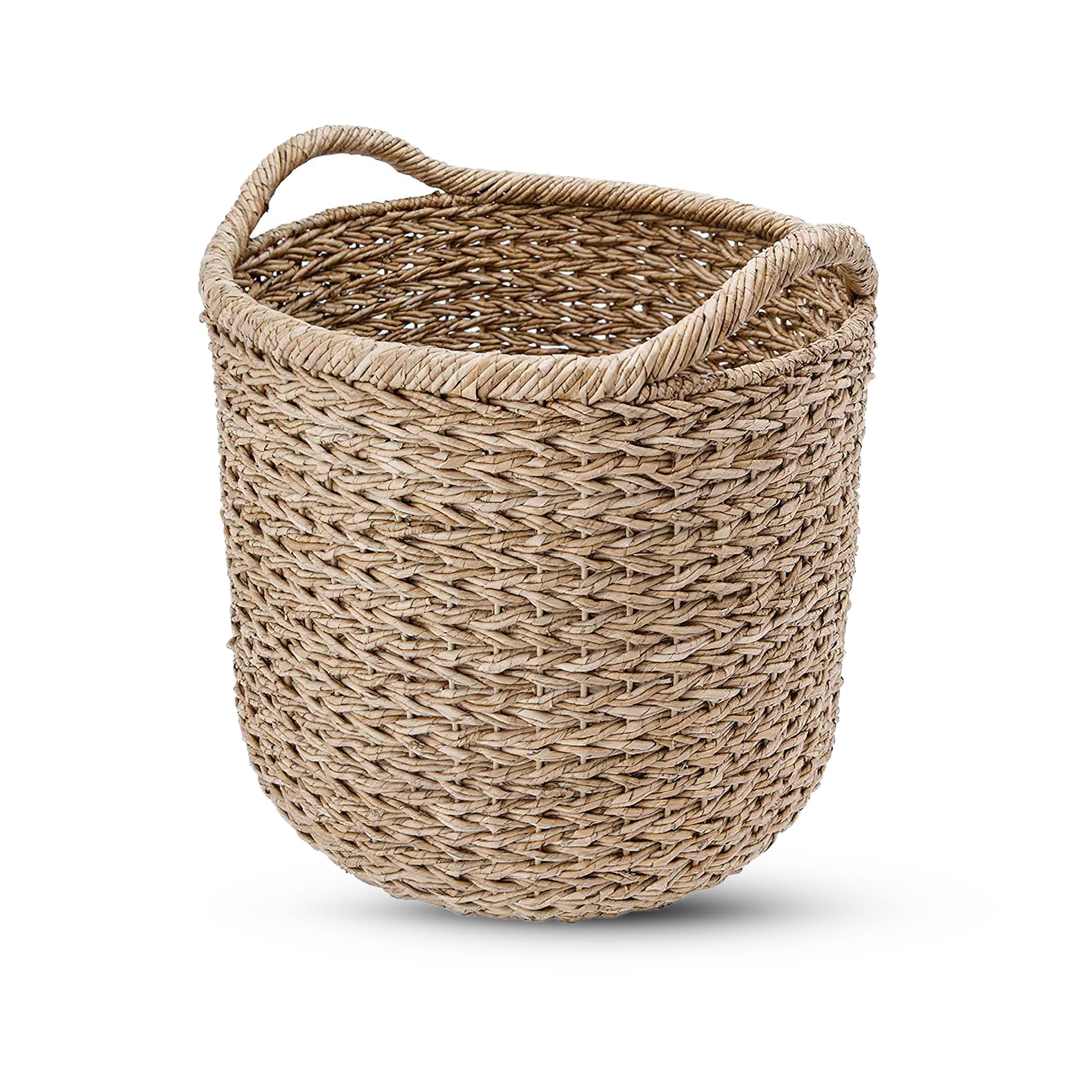 KOUBOO Large Handmade Seagrass Storage Basket - Natural Woven Decorative Bin for Blankets, Toys & Laundry | Perfect for Living Room, Nursery & Bedroom Organization