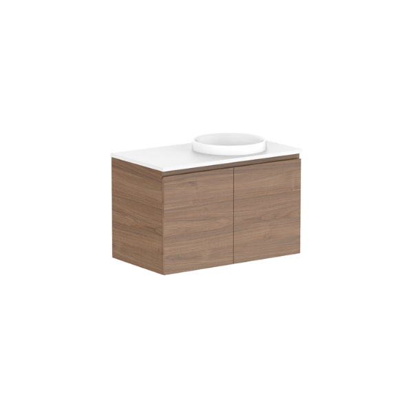 ADP Glacier Lite All Door Twin Vanity with Solid Surface Top - Modern Bathroom Vanity Set with Sink for Home & Apartment Renovation