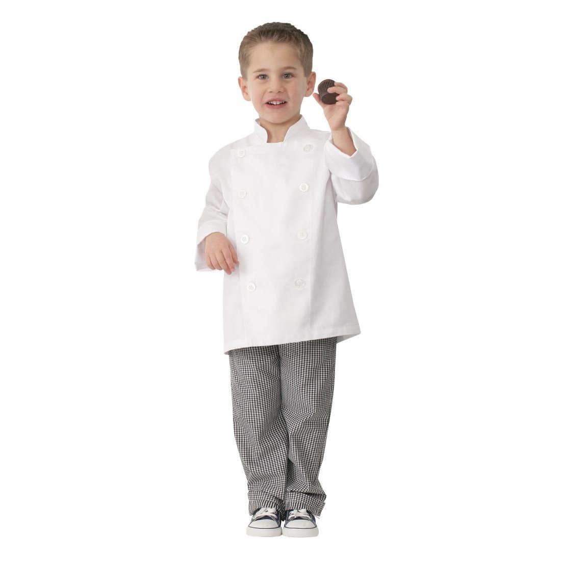 Chef Works Kids Chef Coat - Professional White Chef Jacket for Young Cooks - Perfect for Cooking Classes, Culinary School & Junior Chef Competitions