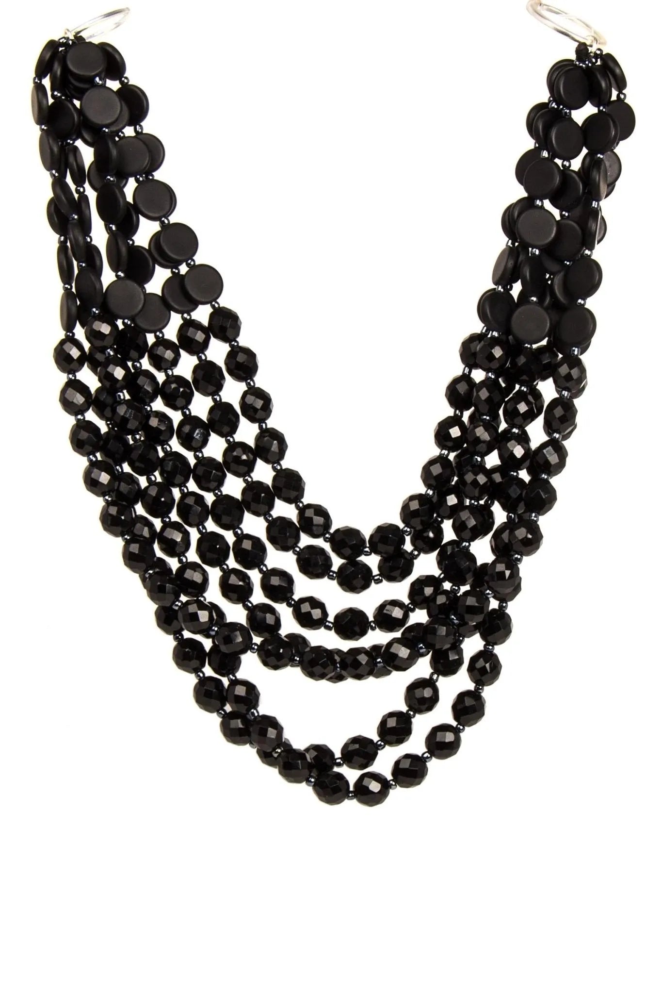Beaded Multi Strand Chunky Necklace for Women - Boho Statement Jewelry for Parties, Weddings & Everyday Wear