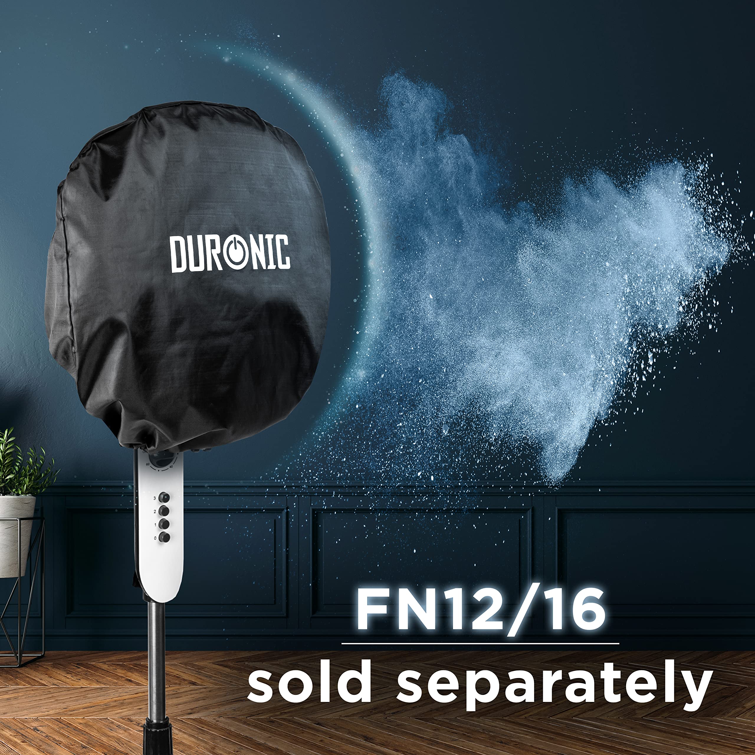 Duronic FN45 Pedestal Fan - 45 Inch Electric Standing Fan with 5 Blades, 4 Speed Settings, Height Adjustable & Oscillating - High Velocity Cooling Fan for Home, Bedroom, Office, Gym - Perfect for Summer Cooling, Indoor Air Circulation & Workout Spaces