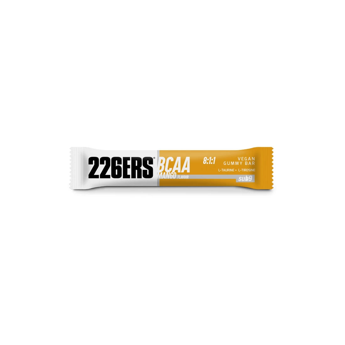 226ERS Vegan Gummy Bar 30g - Plant-Based BCAA Supplement with Pectin, Mango Flavor for Energy & Muscle Recovery | Pre-Workout, Post-Workout & On-The-Go Snack