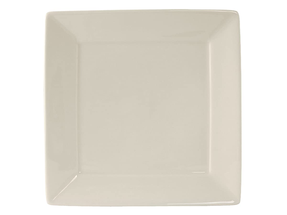 Tuxton China BEH-1016 Square Ceramic Dinner Plates - 10-1/8