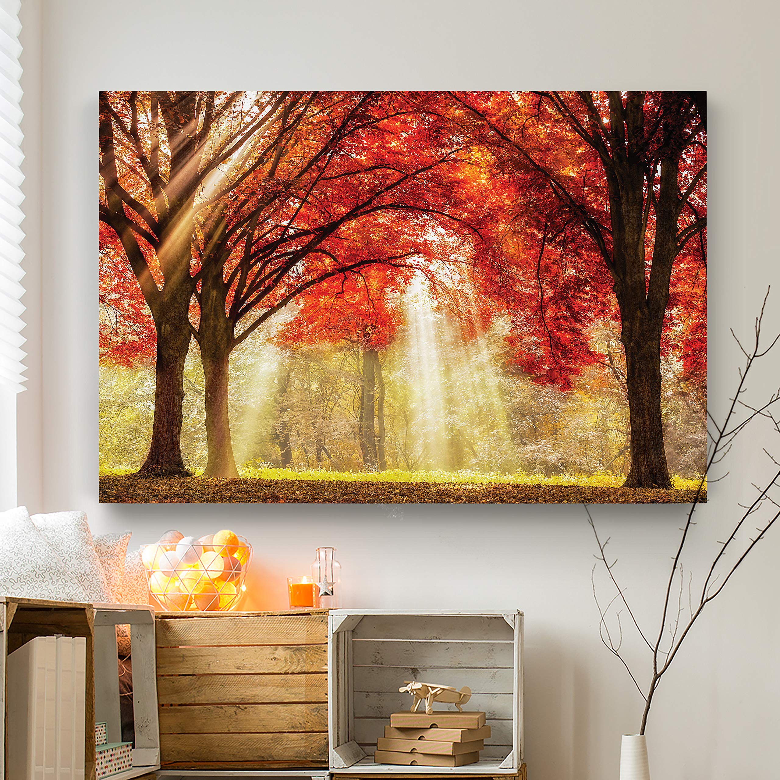 Everland Landscape Canvas Wall Art - 32x48 Inch Ready to Hang Photographic Print for Home & Office Decor | Nature Scenery Picture | Perfect for Living Room, Bedroom or Workspace