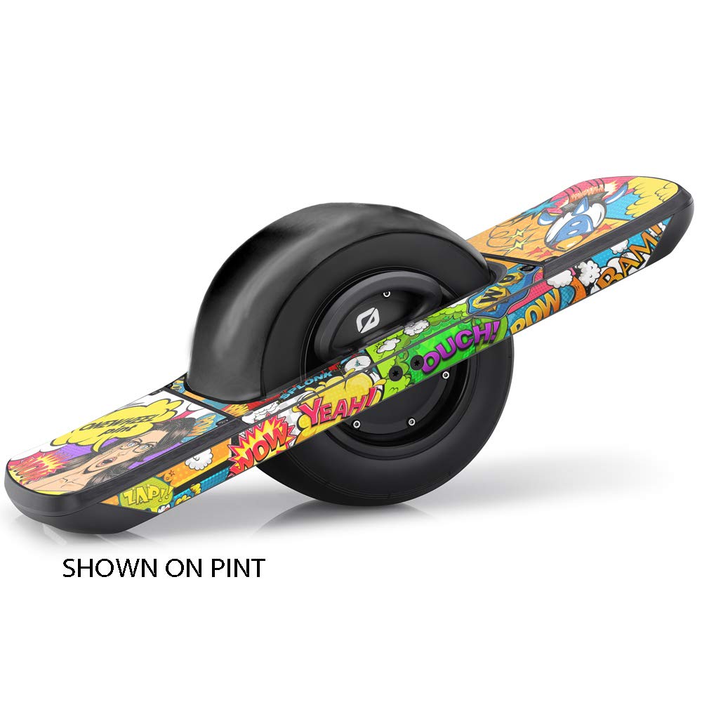 OneWheel Pint Graphics - Comic Design Rail Decals & Grip Tape Set | Earth Surf Designs by Senge Graphics Inc | Perfect for Onewheel Pint Customization & Personalization