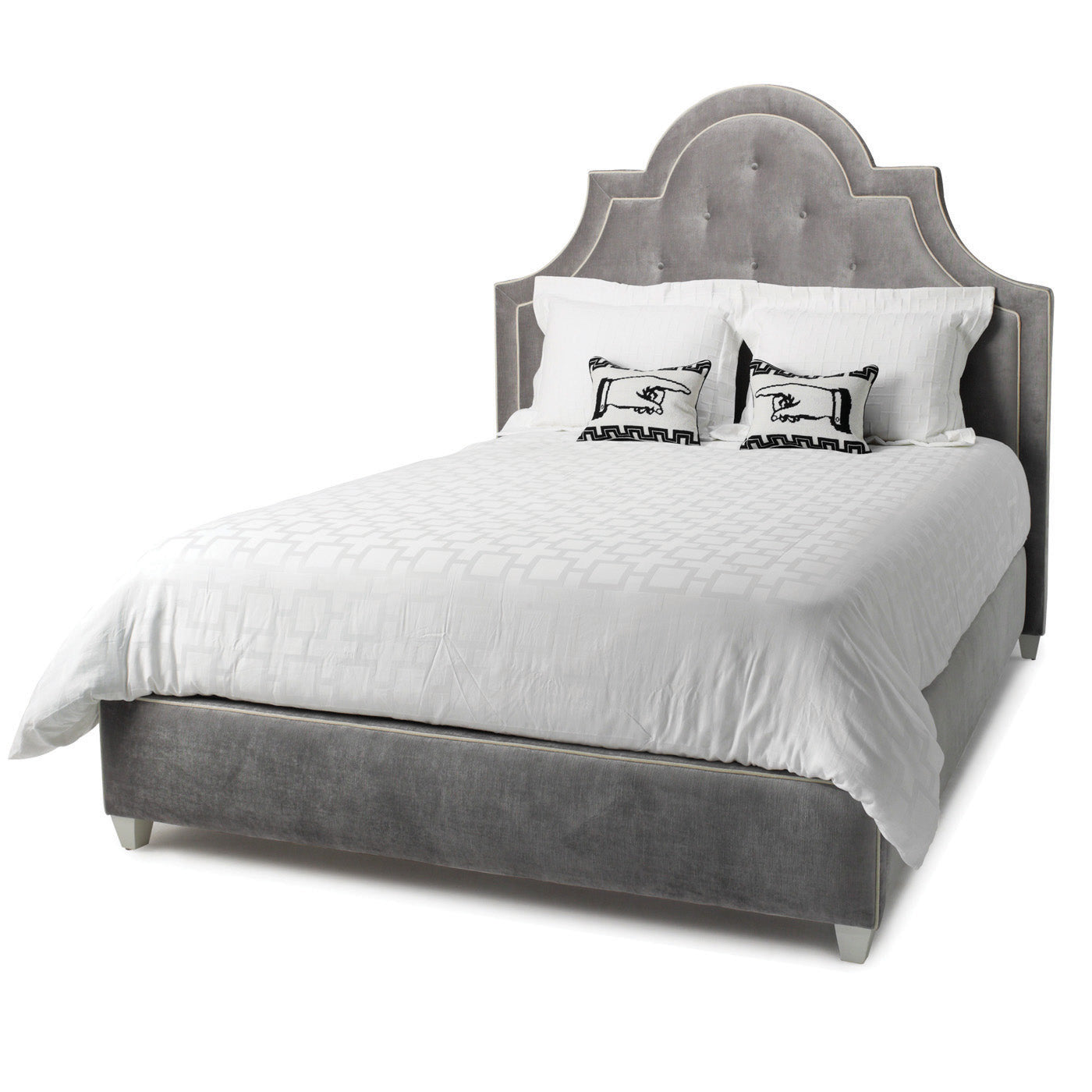 Woodhouse Queen Bed Frame - Solid Wood Platform Bed with Headboard - Perfect for Master Bedroom & Guest Room Decor