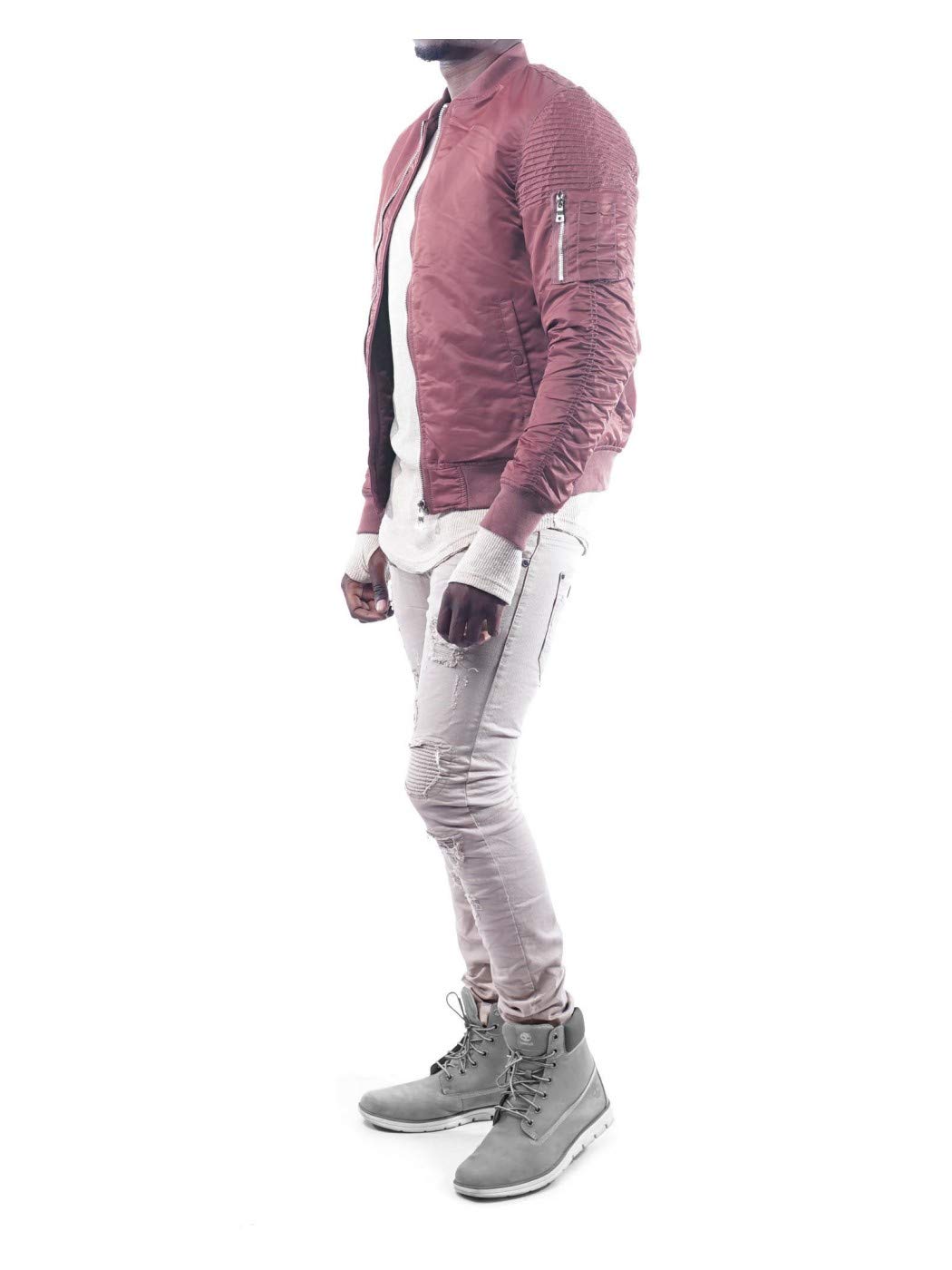Women's Lightweight Shell Down Bomber Jacket - Warm Winter Puffer Coat with Rose Color | Perfect for Outdoor Activities, Travel & Casual Wear