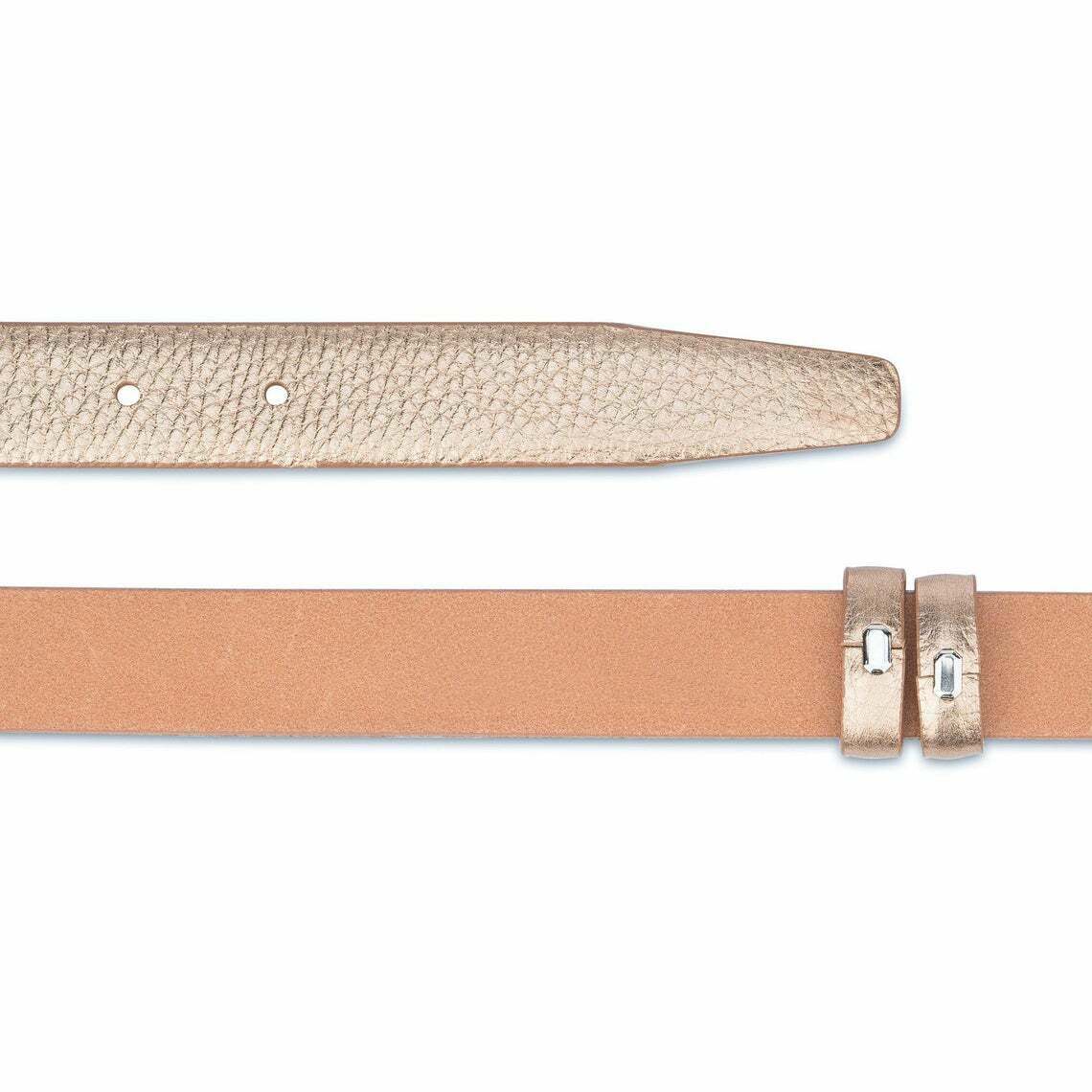 Authentic 25mm Rose Gold Belt Strap Replacement for Ferragamo Buckles | 100% Genuine Leather Women's Fashion Accessory | Perfect for Office, Casual & Formal Outfits