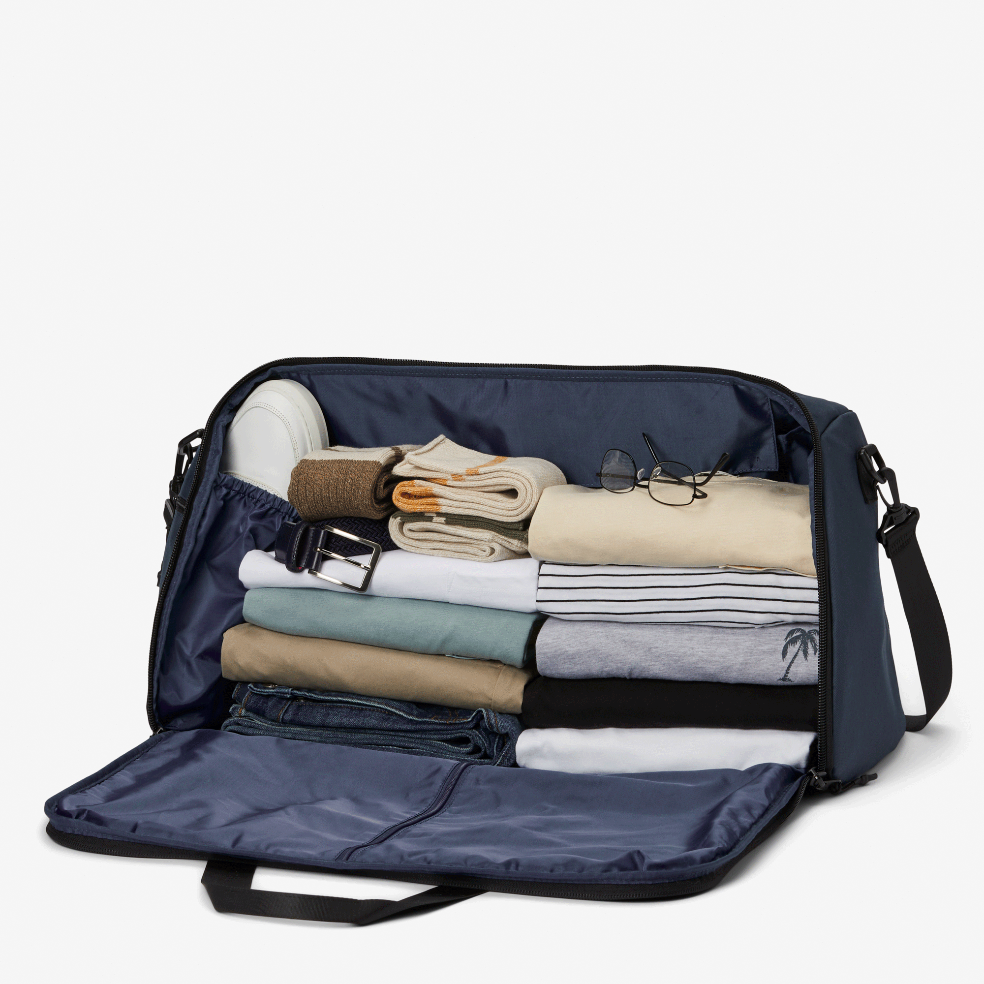 Halfday Travel The Garment Duffel 45L - Waterproof Carry-On Duffle Bag for Men & Women - Gym, Sports, Weekend Getaways & Air Travel