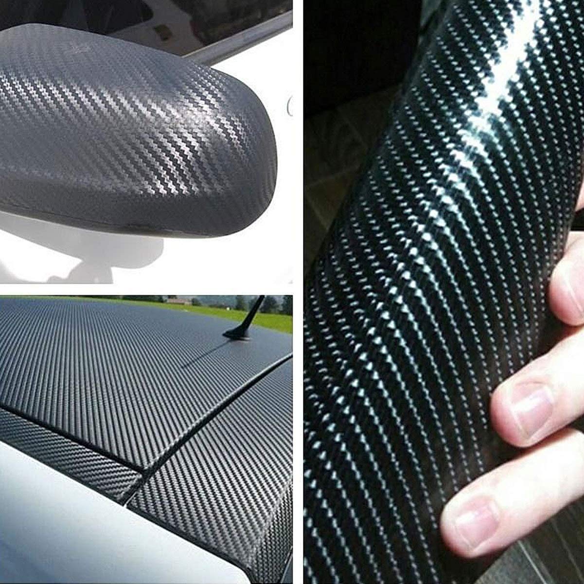 3D Carbon Fiber Vinyl Car Wrap - DIY Auto Sticker for Cars & Trucks