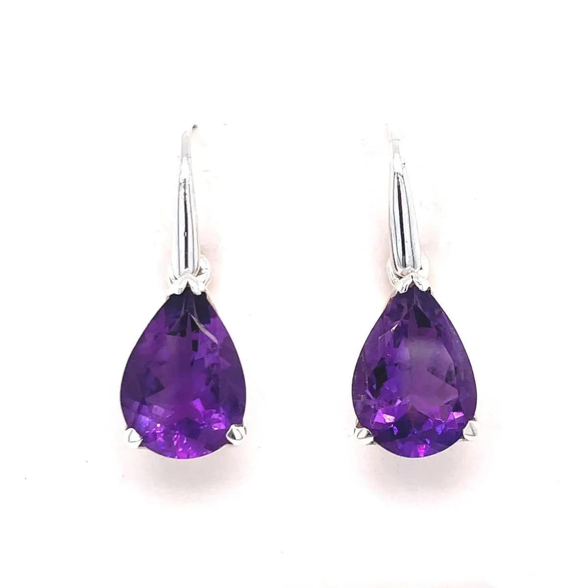 Amethyst Sterling Silver Earrings for Women - Dainty Purple Gemstone Jewelry for Everyday Wear & Special Occasions