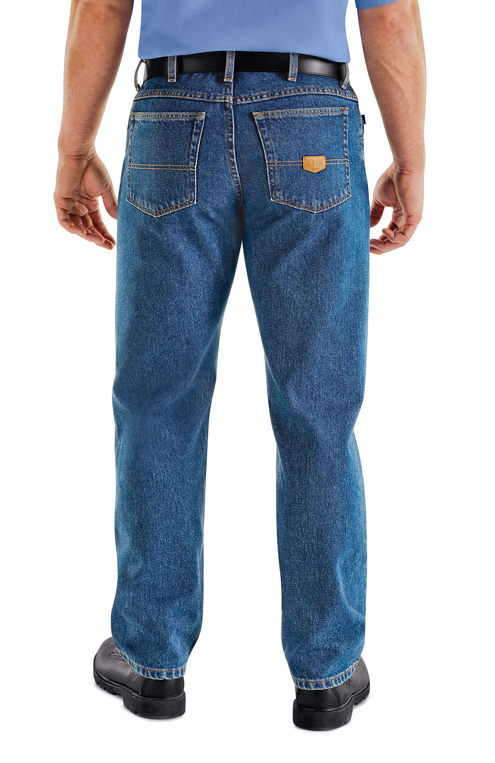 Red Kap Men's Relaxed Fit Jean - Comfortable Work Pants for Construction, Farming & Outdoor Activities | Durable Denim for Everyday Wear