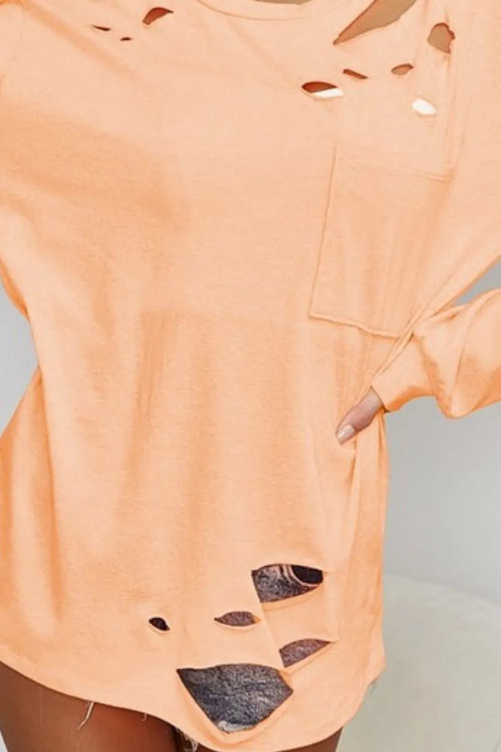 BiBi Triblend Laser Cut Detailed T-Shirt for Women - Soft Comfort Fit Casual Tee for Everyday Wear, Outings & Layering