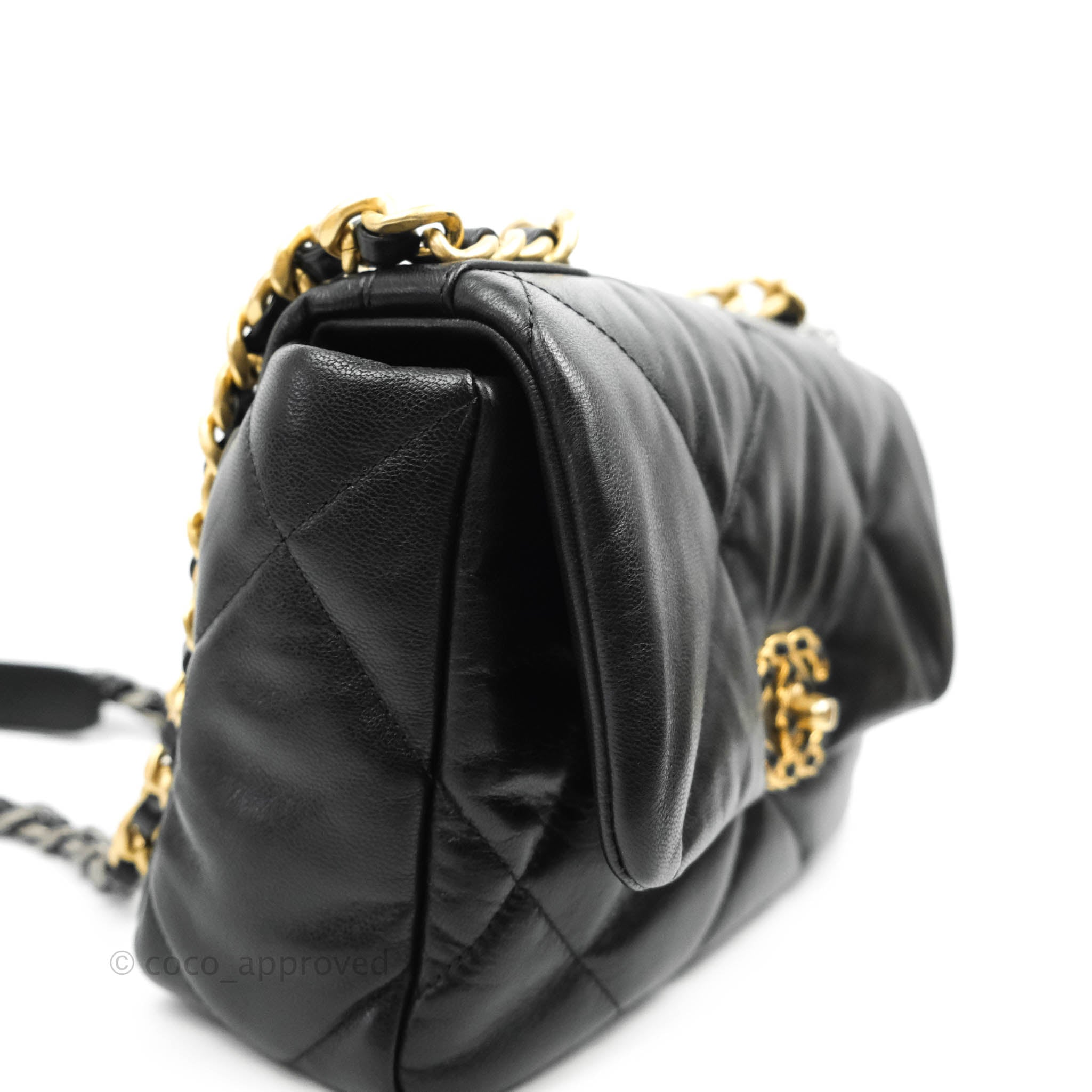 Chanel 19 Small Flap Bag Black Goatskin Mixed Hardware - Luxury Designer Handbag for Women | Perfect for Evening Events, Date Nights & Special Occasions