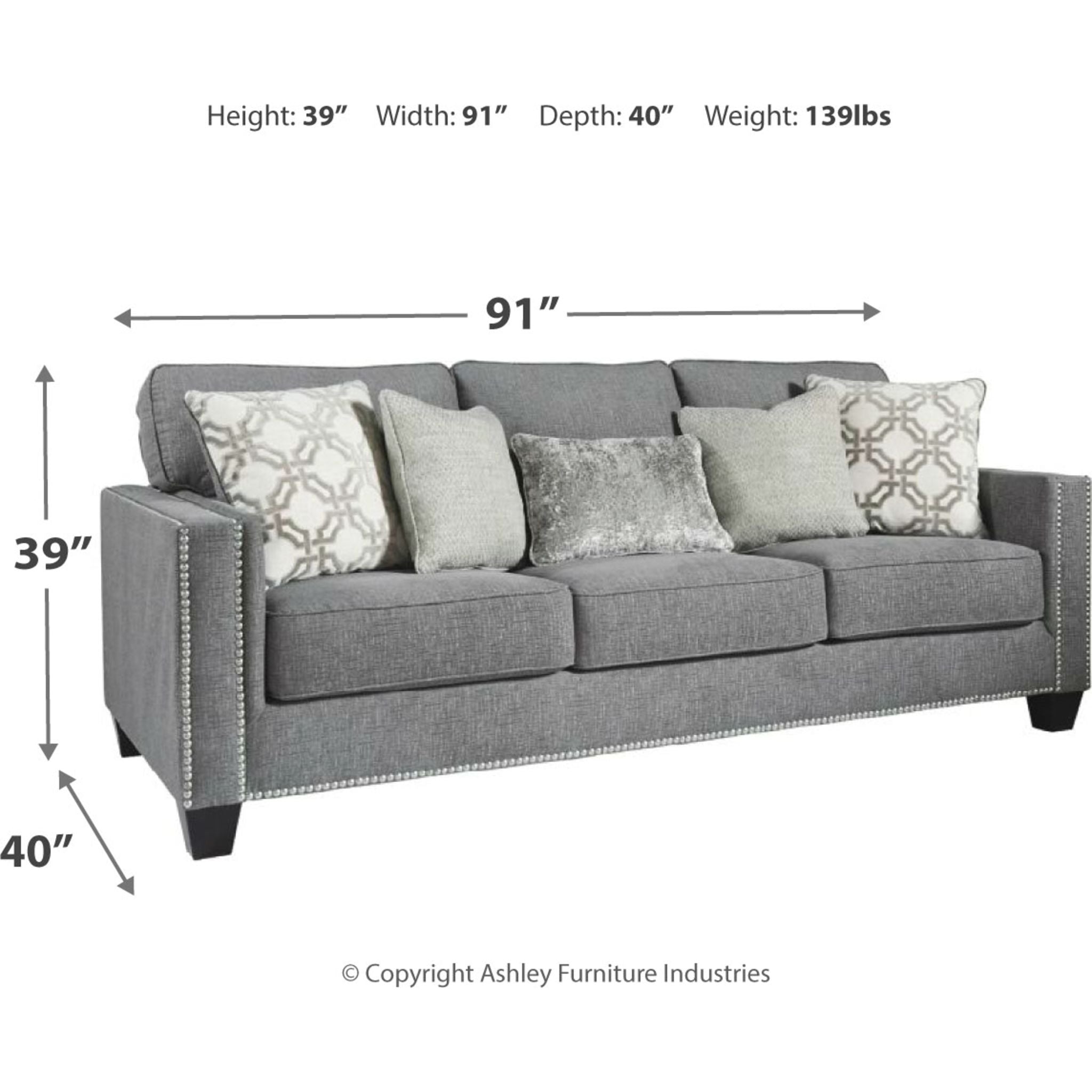 Barrali Modern Sofa in Soft Gray - Comfortable Living Room Couch for Small Spaces, Apartments & Cozy Home Decor