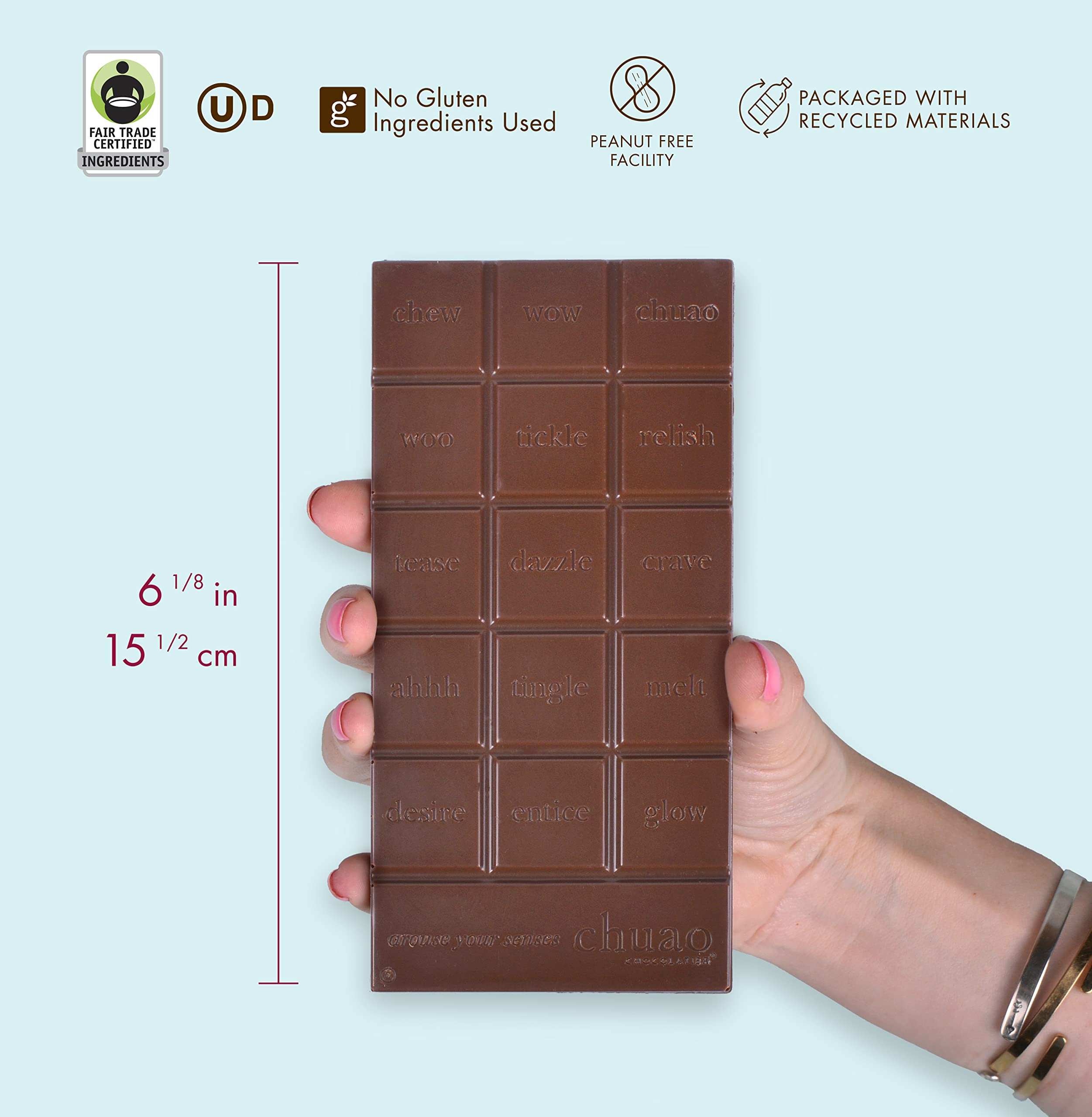 Chuao Baconluxious Vegan Chocolate Bars - 3 Pack | Gourmet Milk Chocolate with Plant-Based Bacon | Perfect for Gifts & Care Packages
