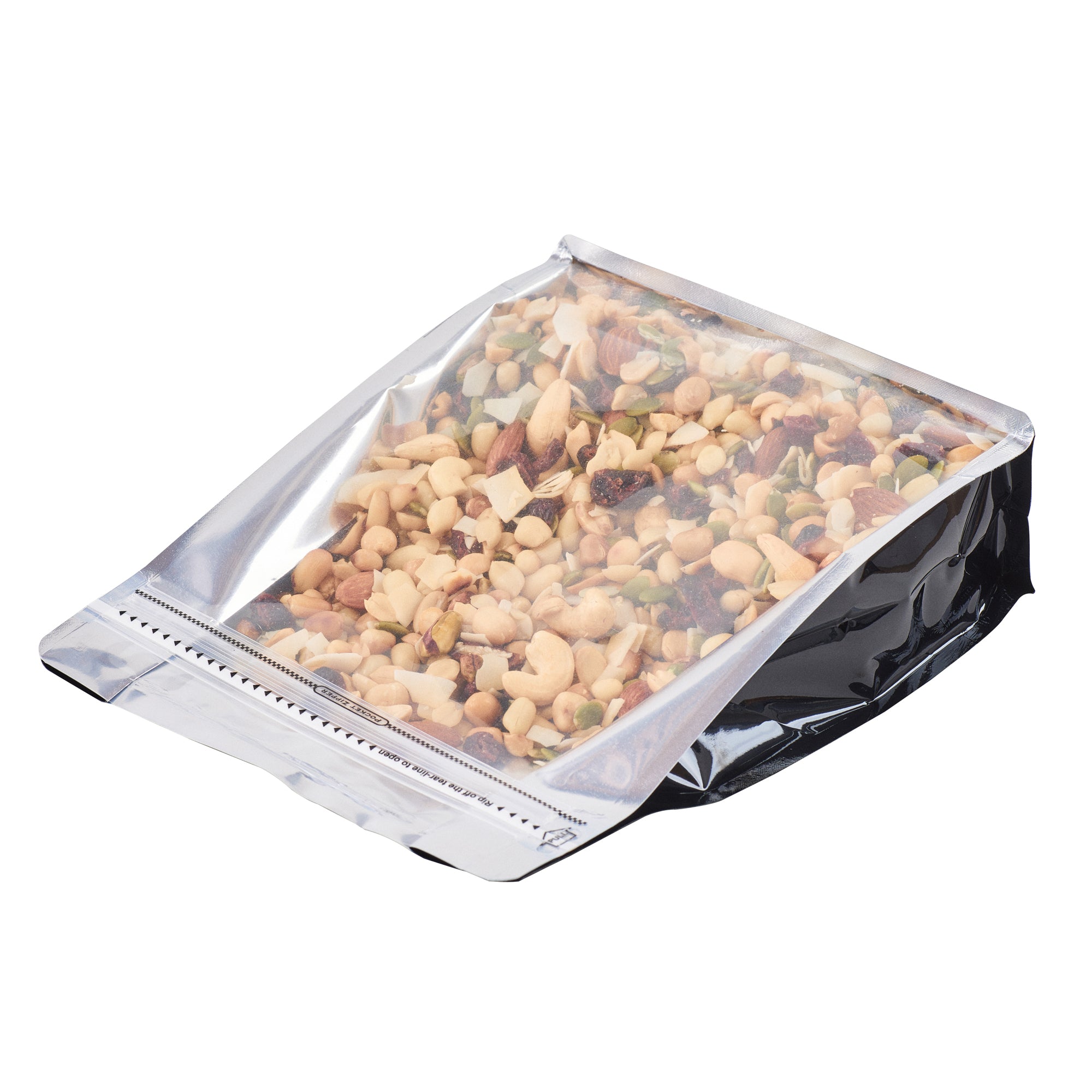 BAG TEK Black Plastic Large Snack Bags - Double Seal, Rip Lock, Heat Sealable (9.5