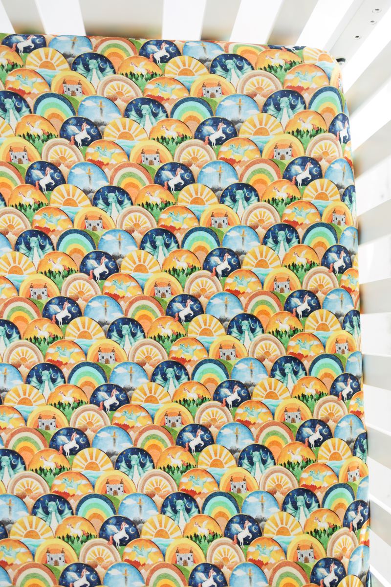 Fairytale Scales Crib Sheet - Soft Baby Crib Fitted Sheet for Nursery Decor | Perfect for Newborns, Toddlers & Nursery Themed Bedrooms