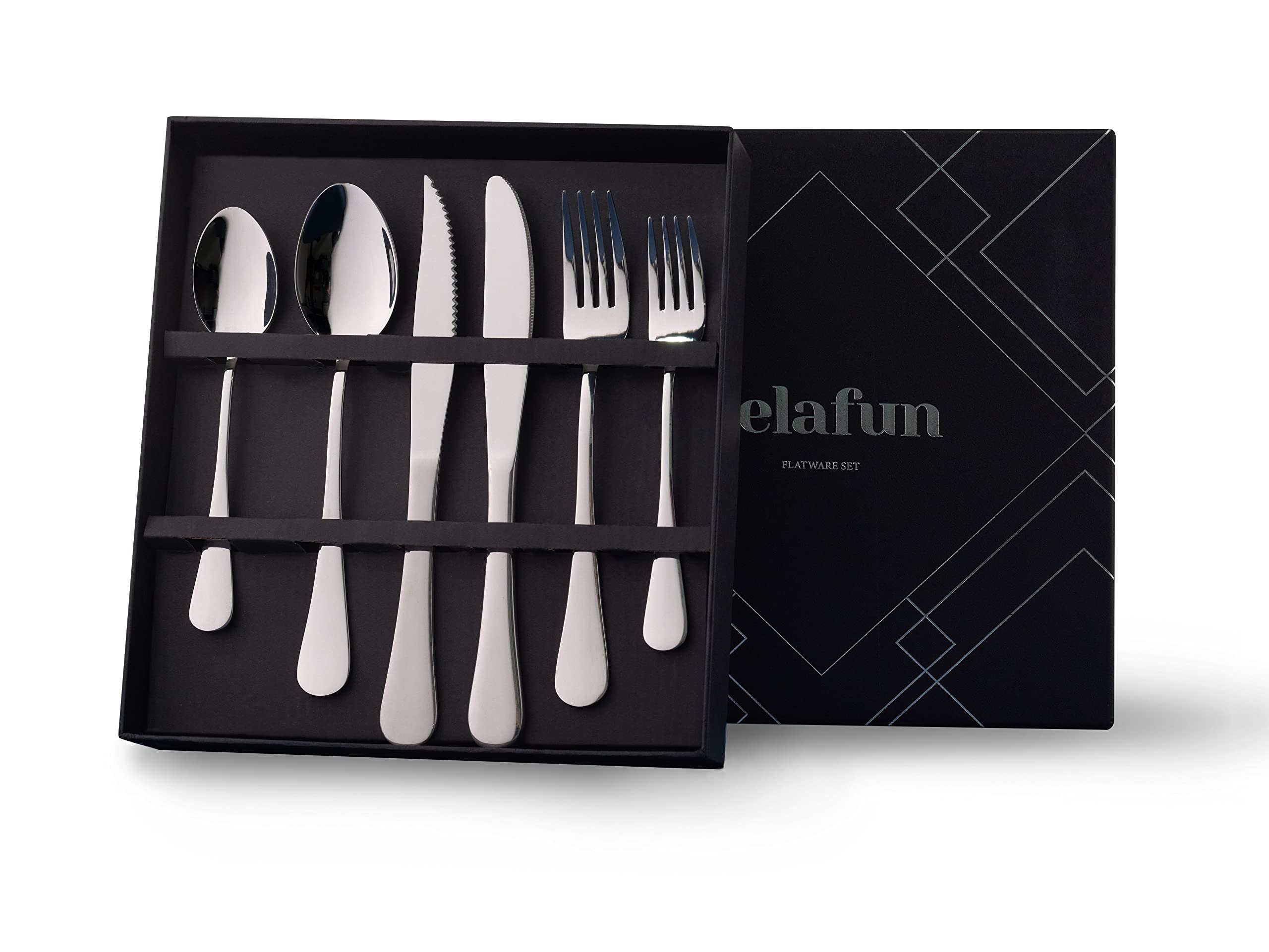 18-Piece Stainless Steel Silverware Set - Elegant Flatware Cutlery for Home & Restaurant Use | Dishwasher Safe Tableware Service for 3 | Perfect for Dinner Parties, Weddings & Fine Dining (Silver)