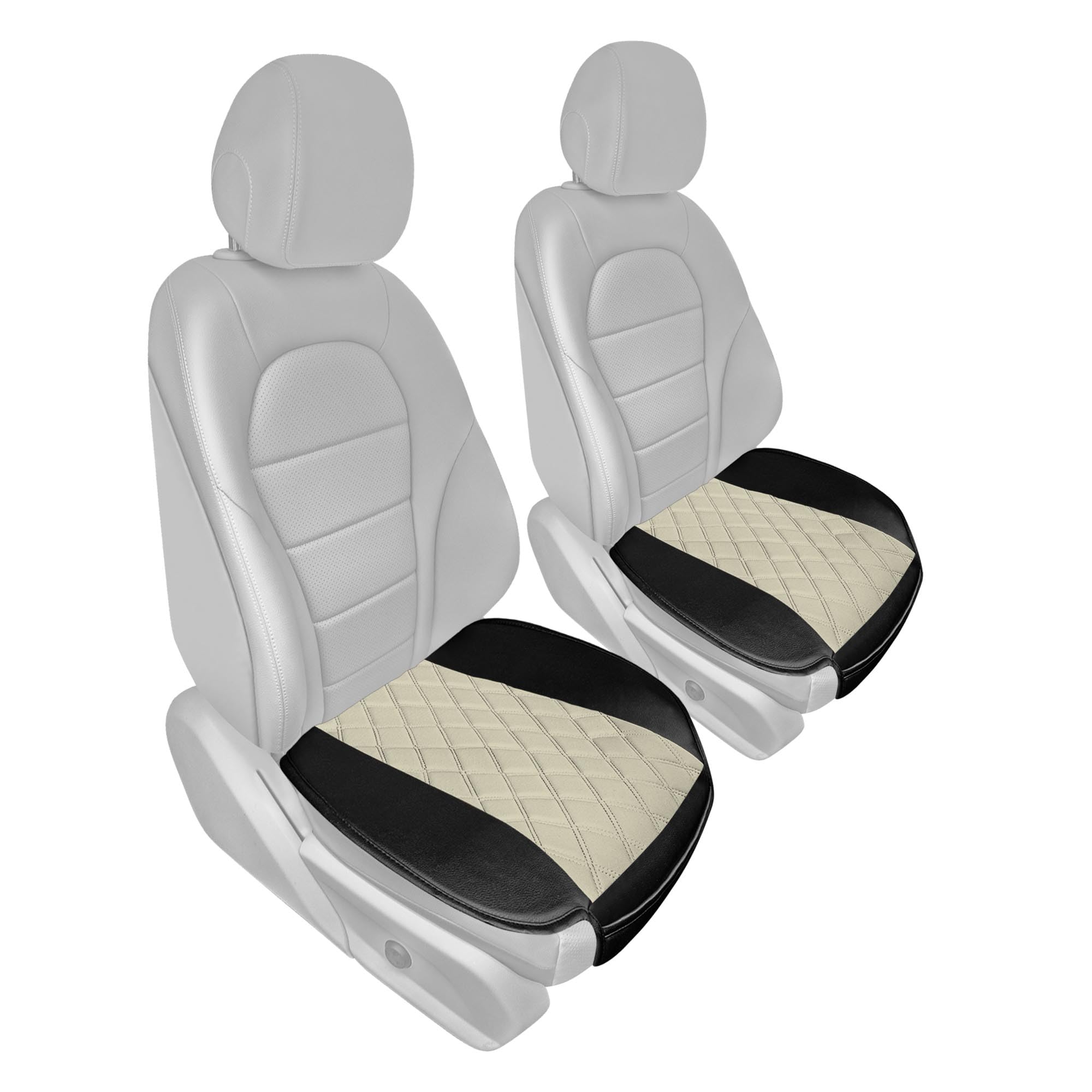 FH Group 2-Pack Faux Leather Car Seat Covers - Waterproof Universal Fit for Cars, Trucks & SUVs - Perfect for Road Trips & Daily Commute