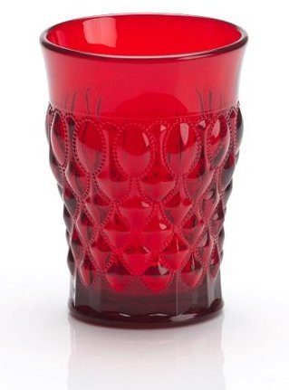 Mosser Glass Elizabeth Tumbler - 10oz Ruby Red Drinking Glass for Cocktails, Iced Tea & Home Bar - Vintage Style Barware for Parties & Entertaining