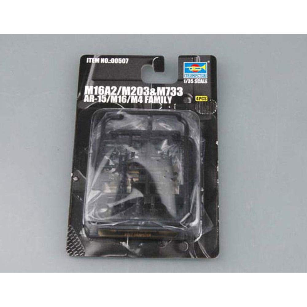 1/35 Scale Trumpeter AR15/M16/M4 M733 Machine Guns 4-Pack for Model Kits