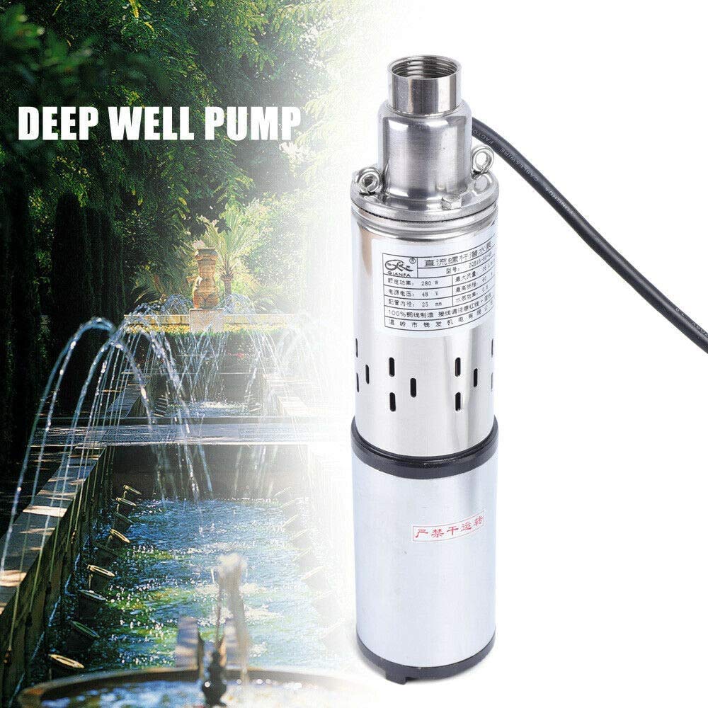 48V 280W Solar Water Pump Kit with MPPT Controller - Submersible Deep Well Pump for Irrigation, Livestock Watering & Off-Grid Homes | Inch Solar Powered Water Pump System