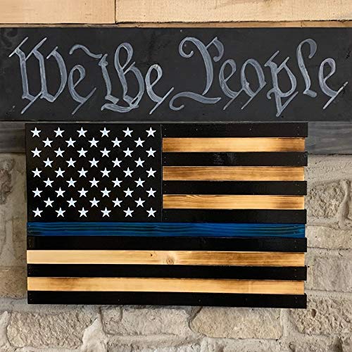 Small Concealment Flag (Blue Line) - Compact & Discreet - Perfect for Outdoor Activities, Camping, and Tactical Use
