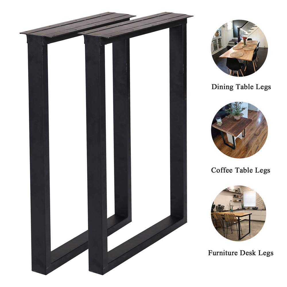 Heavy Duty Black Metal Table Legs Set - 28