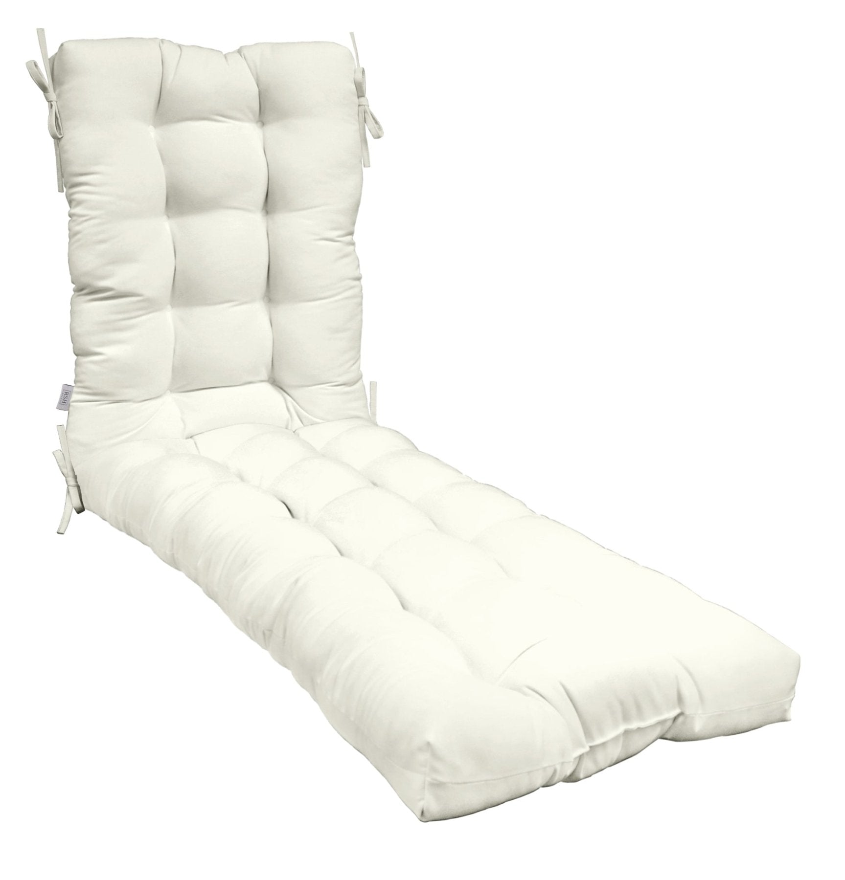 Sunbrella Canvas Tufted Chaise Lounge Chair Cushion - Waterproof & Fade-Resistant Outdoor Furniture Cushion for Patio, Poolside & Garden Relaxation