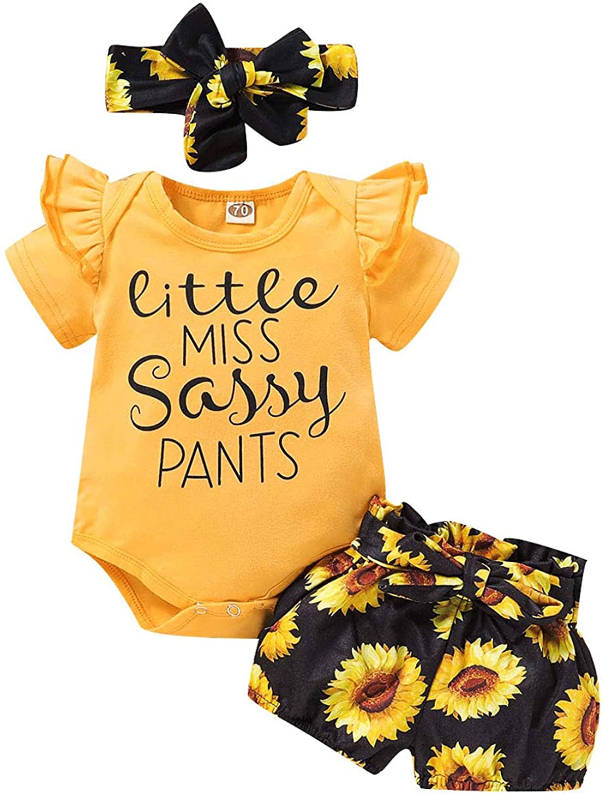 Adorable Newborn Baby Girl Outfits - Cute Ruffle Romper Pants with Headband Set | Summer Baby Clothes for Photoshoots, Parties & Playdates