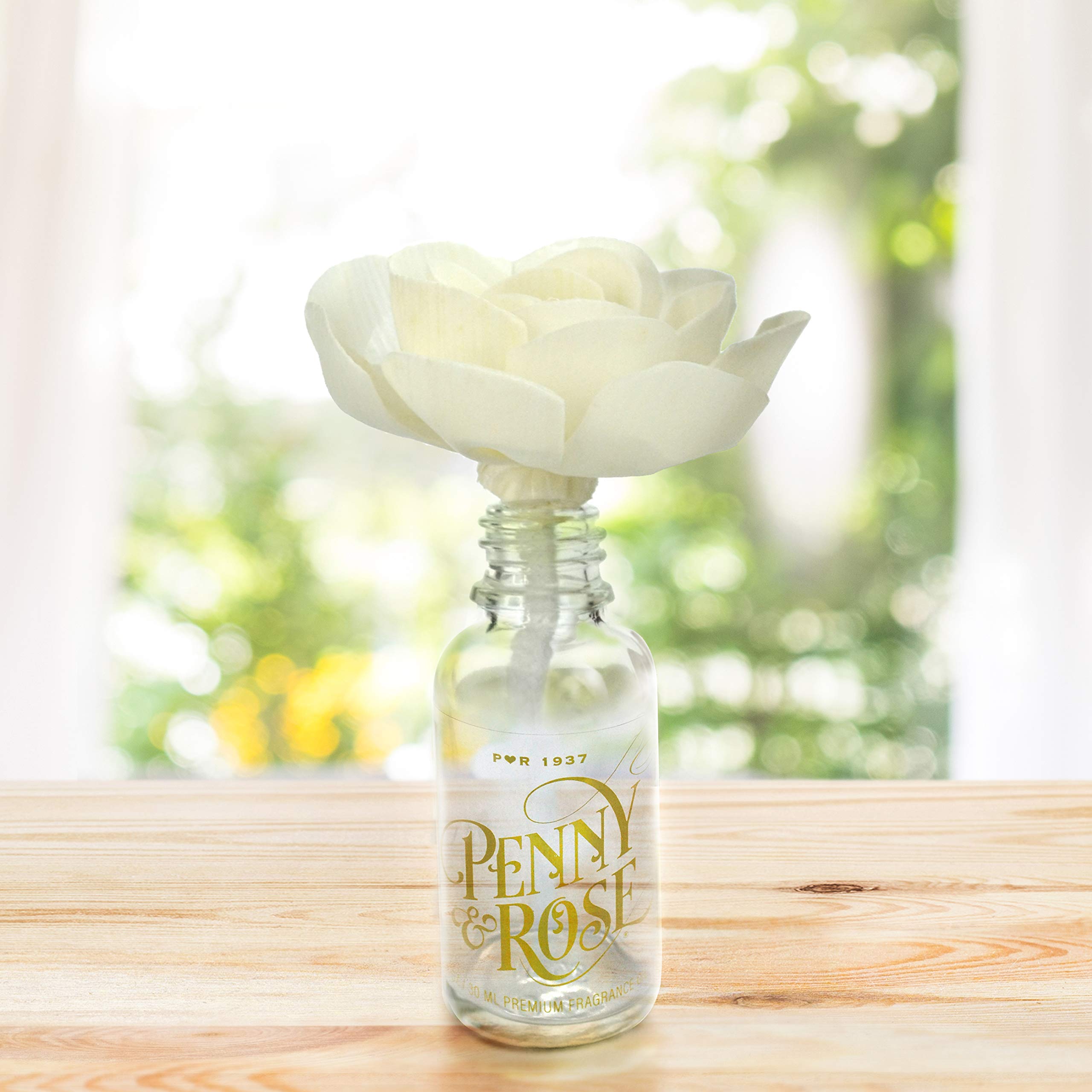 Penny & Rose Floral Sampler Diffuser with Springhouse Watermelon Oil Scent - Aromatherapy Home Decor for Living Room, Bedroom & Office