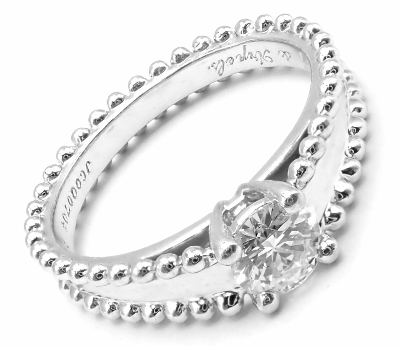 Authentic Van Cleef & Arpels Estelle Platinum .31ct Diamond Solitaire Ring with GIA Certification - Perfect for Engagement, Anniversary & Special Occasions